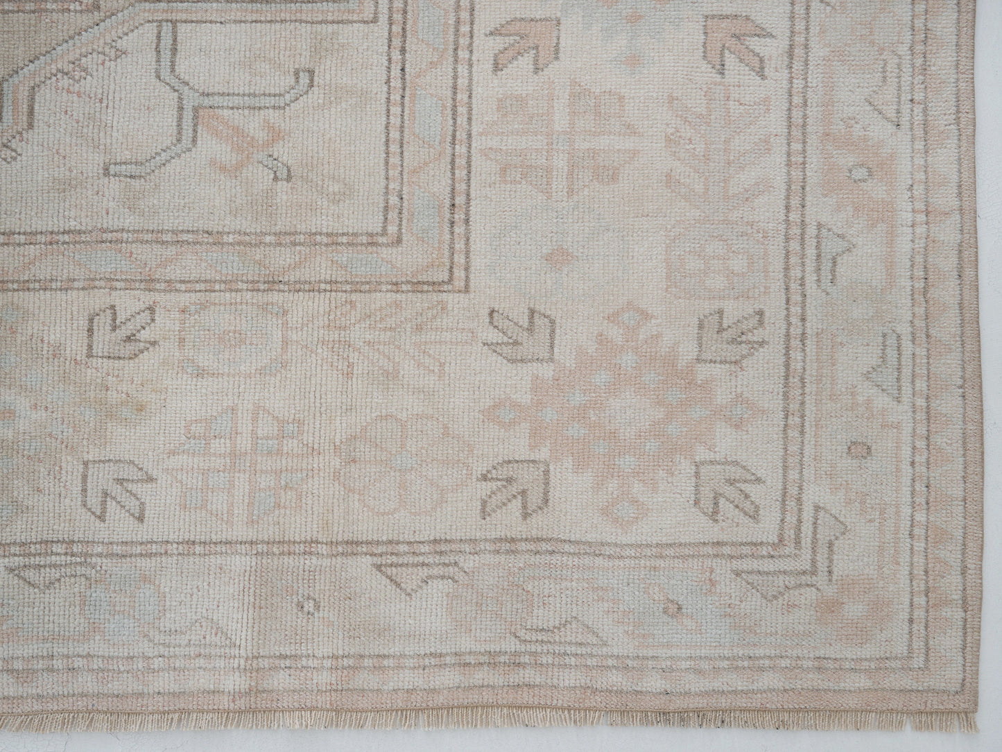 Turkish Vintage Rug, Handmade Area Rug, Oushak Muted Rug, Living Room Rug, Coastal Decor, Turkey Rug, Vintage Carpet, Rug 9x12, 12329