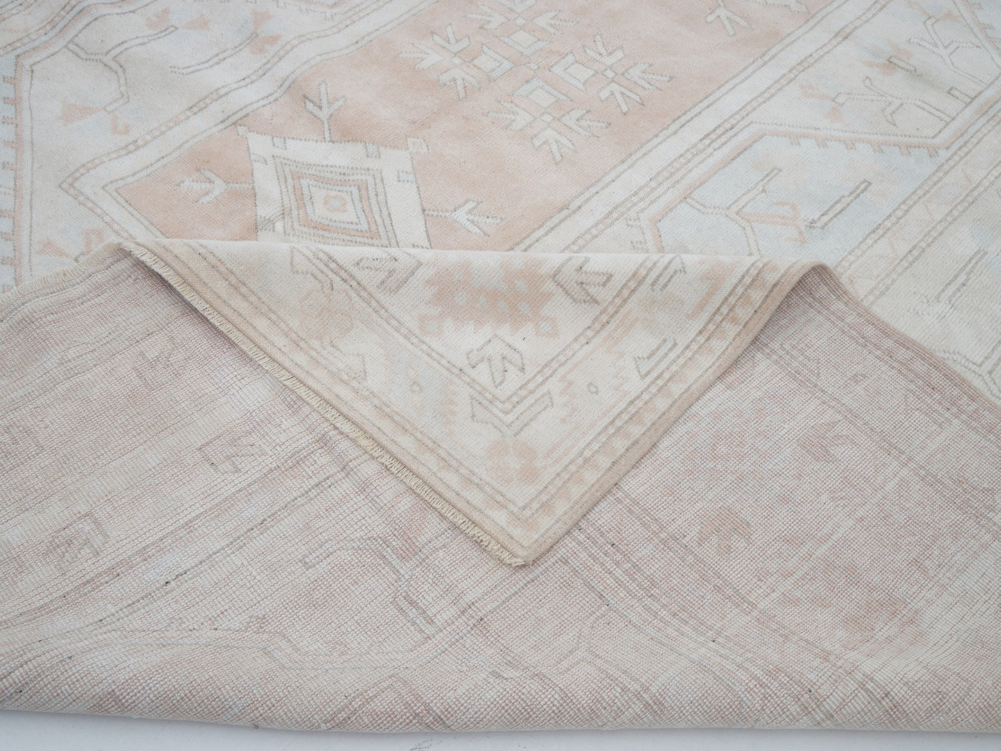 Turkish Vintage Rug, Handmade Area Rug, Oushak Muted Rug, Living Room Rug, Coastal Decor, Turkey Rug, Vintage Carpet, Rug 9x12, 12329