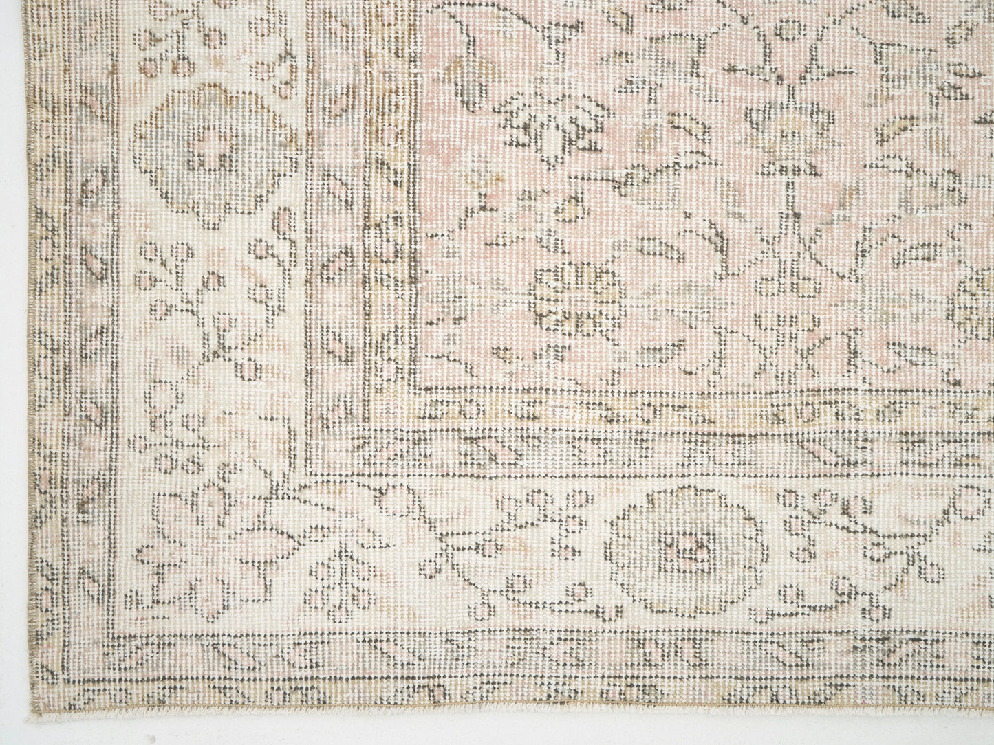 Faded Oushak Rug, Muted Pink Turkish Rug, Vintage Large Oversize rug, 9x12 Rug, Area Rug, Bohemian rug, Living room rug, Handmade rug ,10454