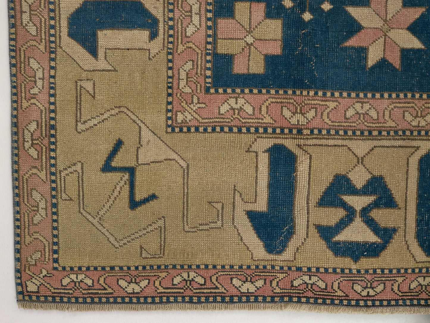 8x11 Rug, Area Rug 8x11, Turkish rug, Oushak Rug 8x11, Coastal decor, Blue, Beige, Rug, Large Turkish rug, Vintage Rug,Living room rug, 9107
