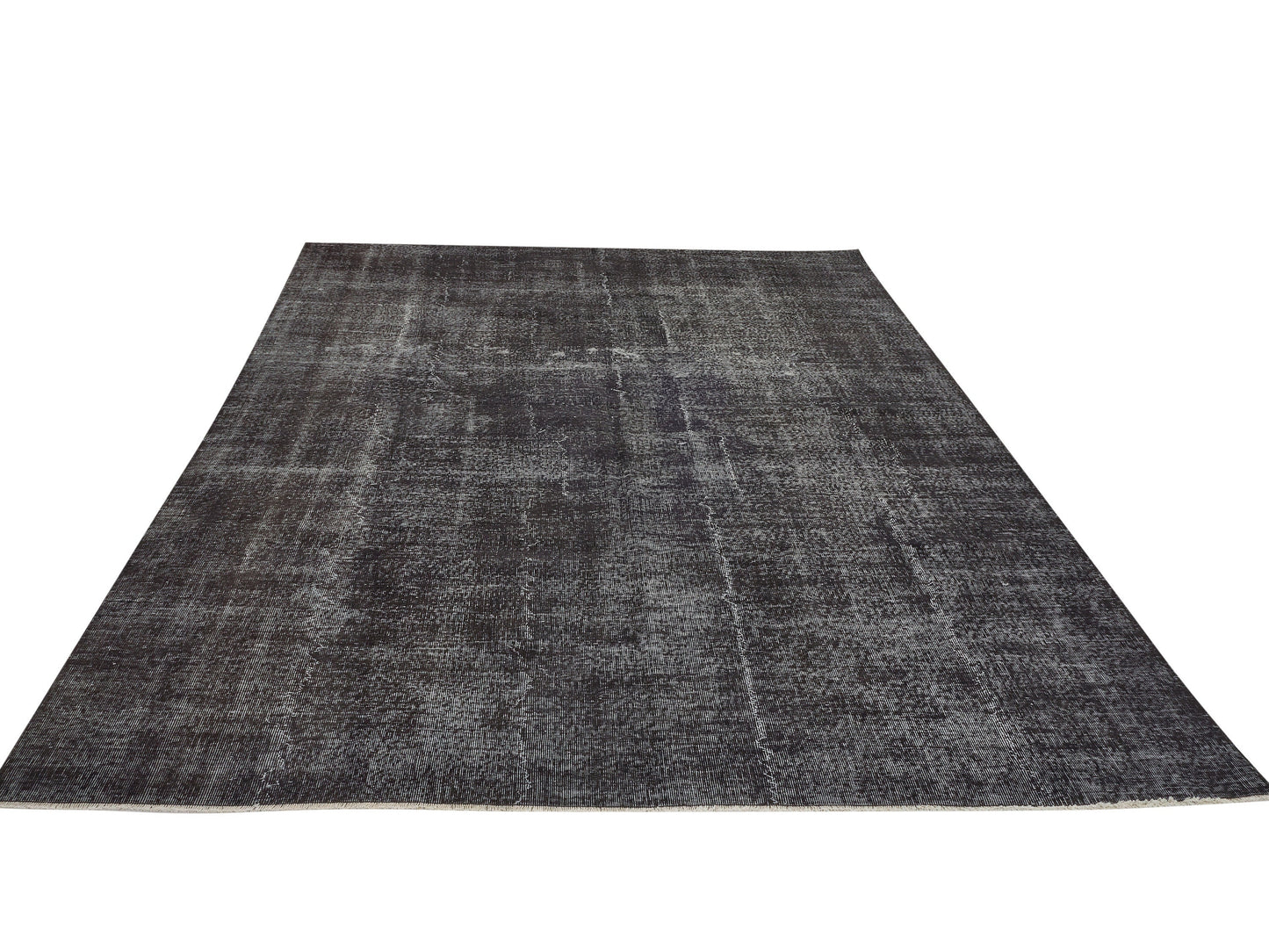 Black Area Large rug, Black Carpet rug 8x11, Turkish Rug, Vintage rug, Distressed rug, Unique rug, Contemporary decor, Handmade rug, 9600