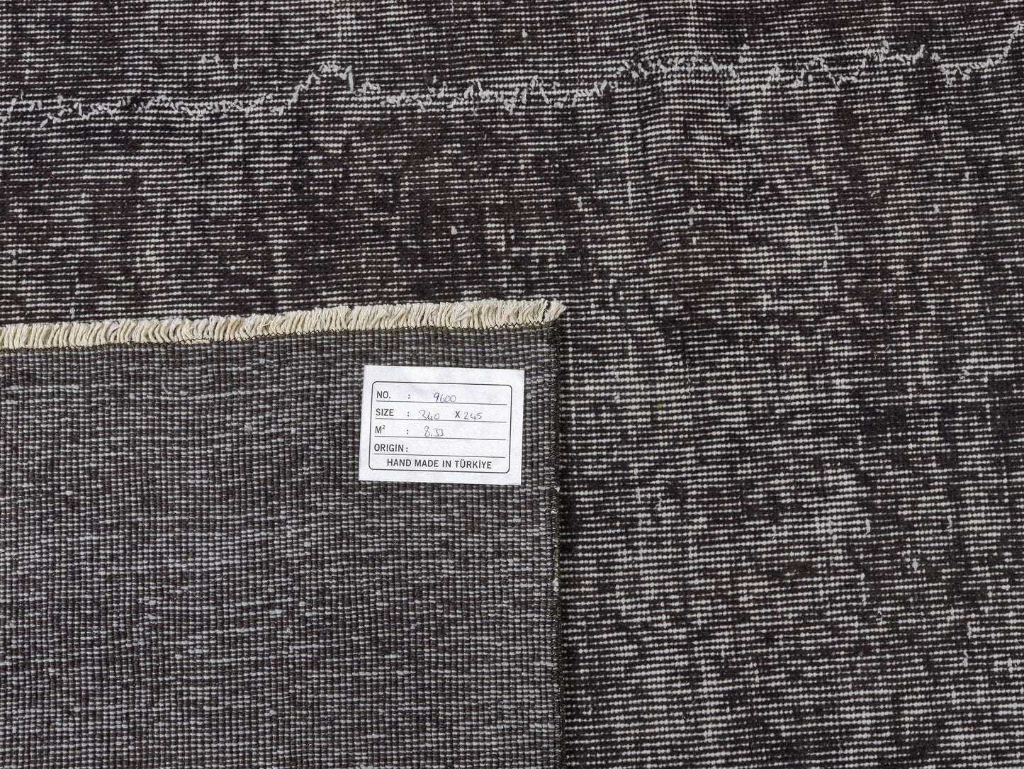 Black Area Large rug, Black Carpet rug 8x11, Turkish Rug, Vintage rug, Distressed rug, Unique rug, Contemporary decor, Handmade rug, 9600