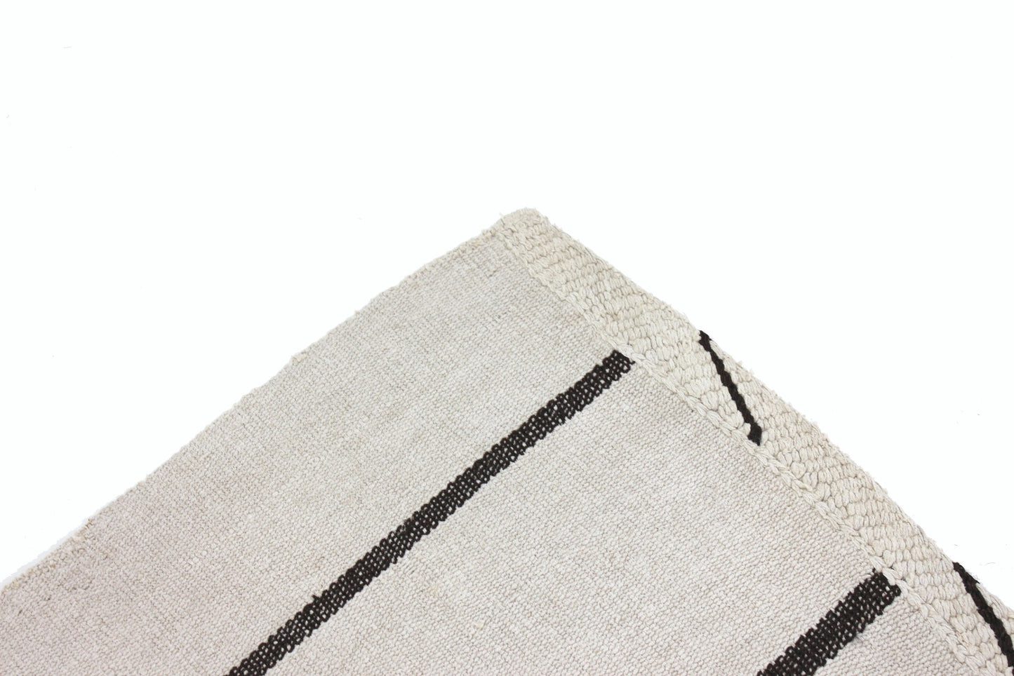 6x8 Black White Kilim Rug, Turkish Kilim Hemp, Vintage Kilim Striped, Turkish White Hemp Kilim Rug, Contemporary, Living Room, 5800