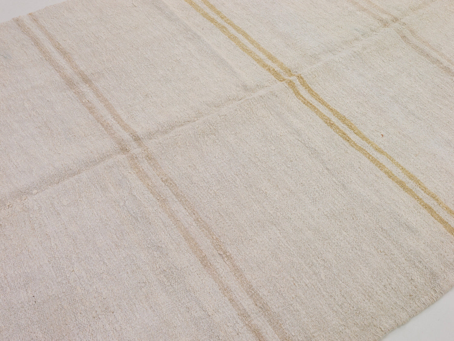 White Area Hemp Kilim rug, Vintage Turkish Kilim Rug 5x8, Handmade rug, Living room rug, Contemporary decor, Modern rug, 9686