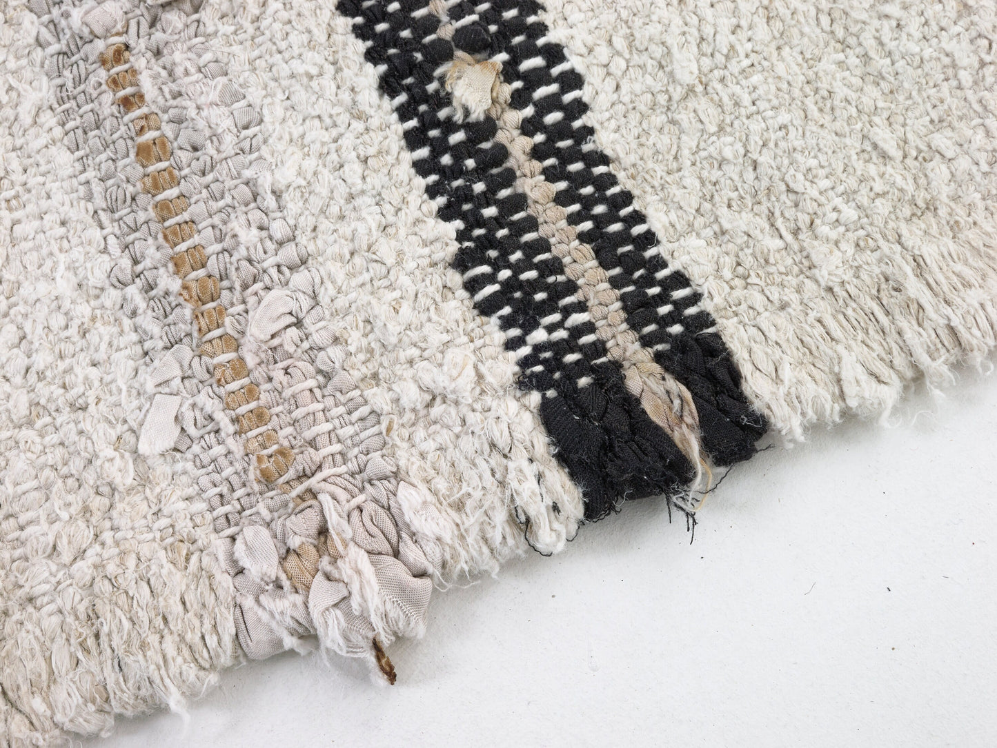 6x9 Area Kilim rug, Turkish Vintage Hemp Kilim rug,White Black Kilim rug , Bedroom rug, Minimalist decor, 9691