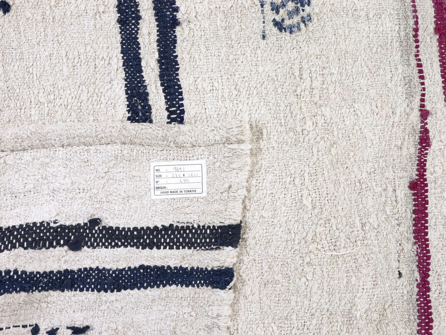 6x9 Area Kilim rug, Turkish Vintage Hemp Kilim rug,White Black Kilim rug , Bedroom rug, Minimalist decor, 9691