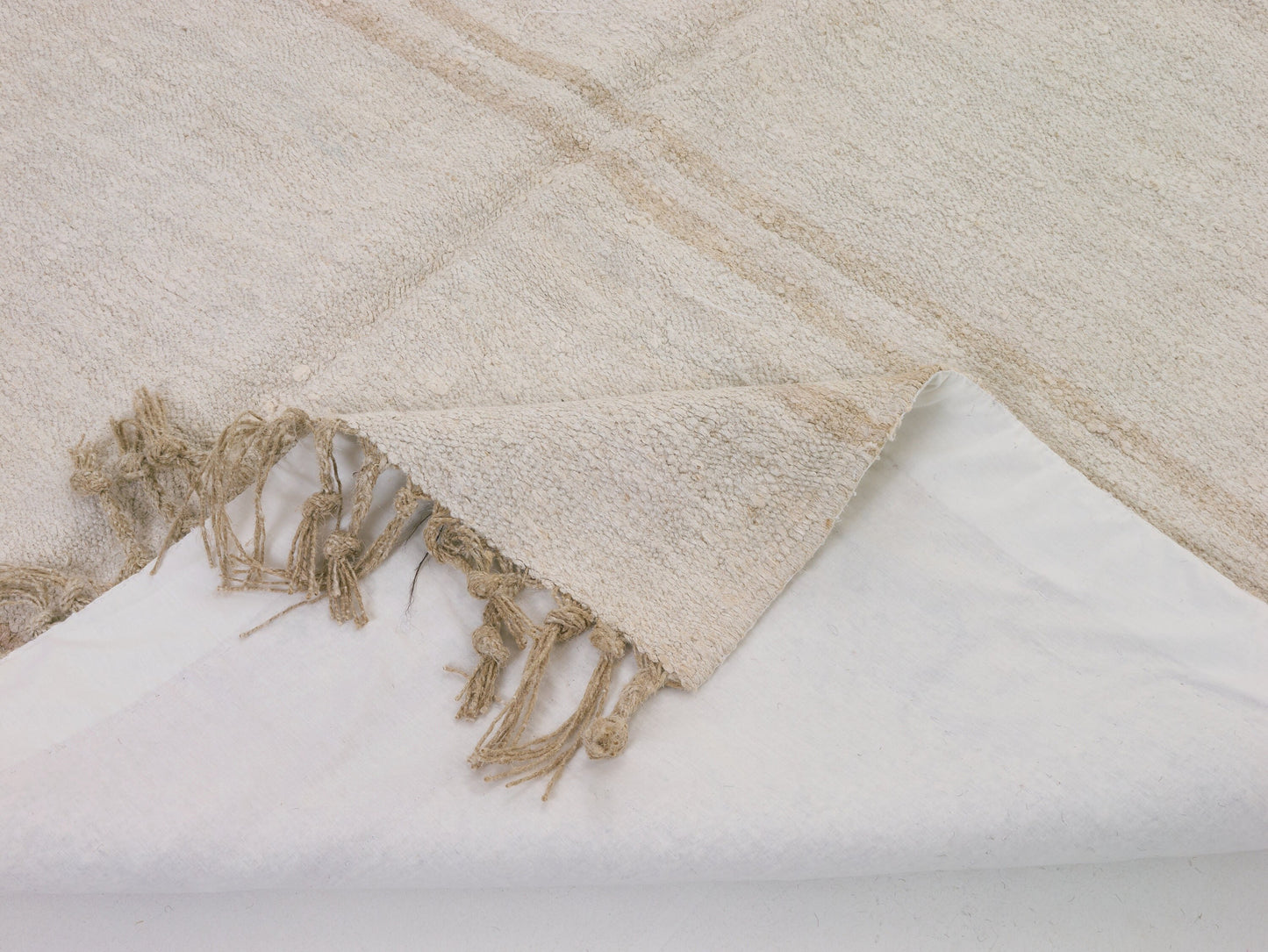 White Area Hemp Kilim rug, Vintage Turkish Kilim Rug 5x8, Handmade rug, Living room rug, Contemporary decor, Modern rug, 9686