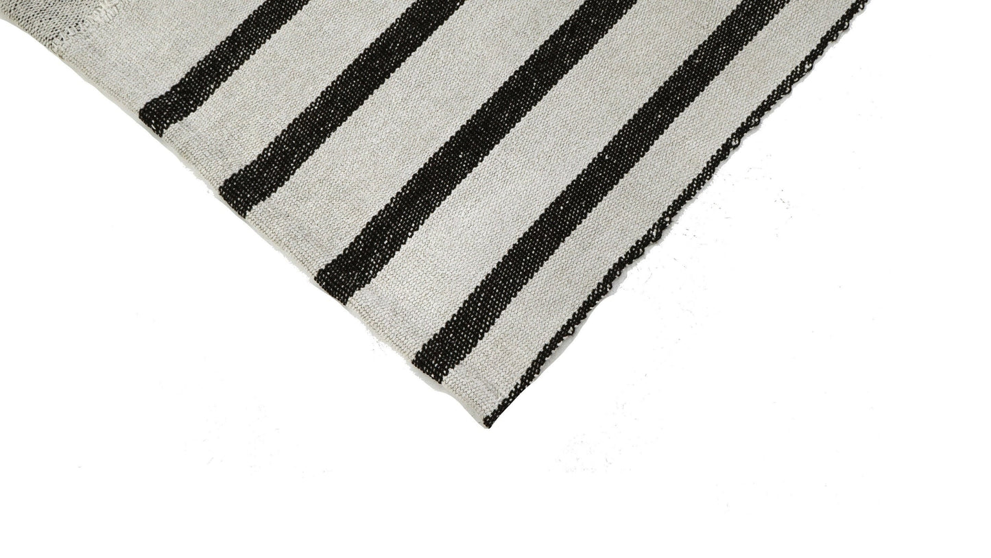 Kilim Rug ,Turkish Kilim, Vintage Kilim, Hemp Kilim ,Hemp Rug, White Black Rug ,Hemp 6x9 Kilim Rug ,Organic Hemp Rug, Floor Hemp Rug, 6809