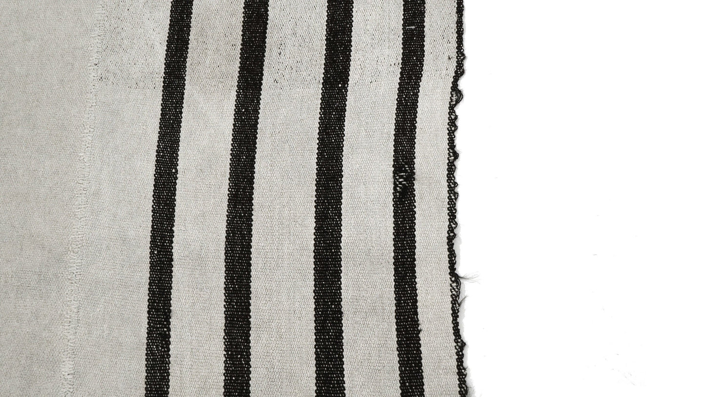 Kilim Rug ,Turkish Kilim, Vintage Kilim, Hemp Kilim ,Hemp Rug, White Black Rug ,Hemp 6x9 Kilim Rug ,Organic Hemp Rug, Floor Hemp Rug, 6809