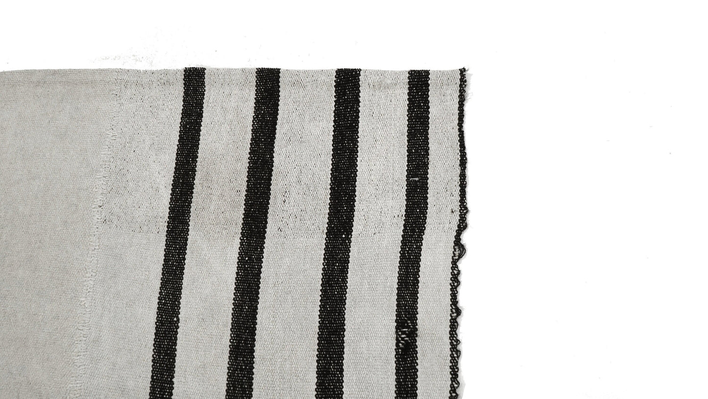 Kilim Rug ,Turkish Kilim, Vintage Kilim, Hemp Kilim ,Hemp Rug, White Black Rug ,Hemp 6x9 Kilim Rug ,Organic Hemp Rug, Floor Hemp Rug, 6809