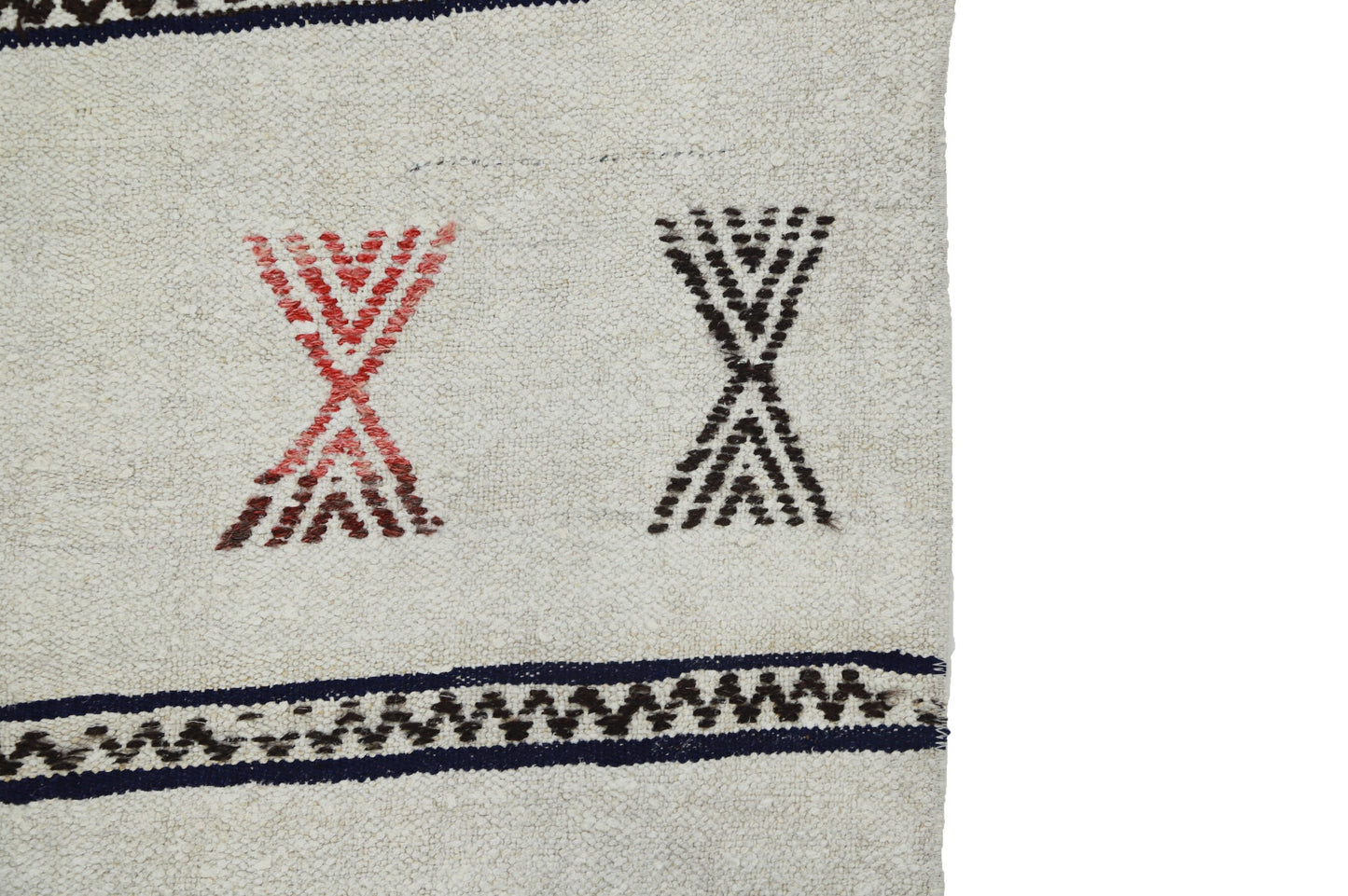 Area Kilim Rug, Turkish Vintage Hemp Kilim Rug, White İvory Kilim Rug 6x8 ,Bedroom Rug, Minimalist Decor, 8094