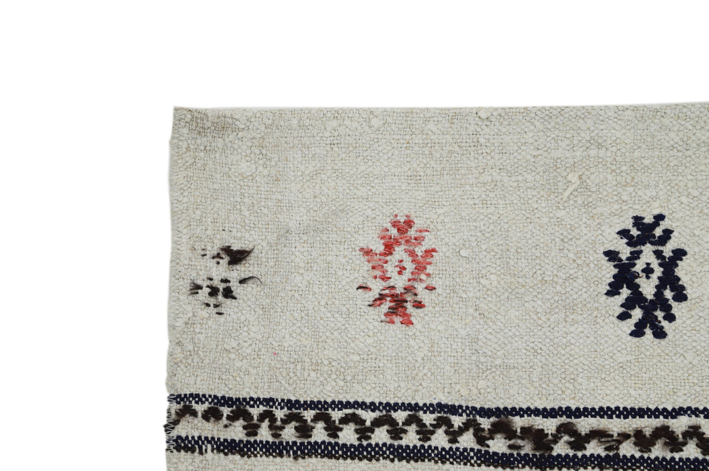 Area Kilim Rug, Turkish Vintage Hemp Kilim Rug, White İvory Kilim Rug 6x8 ,Bedroom Rug, Minimalist Decor, 8094