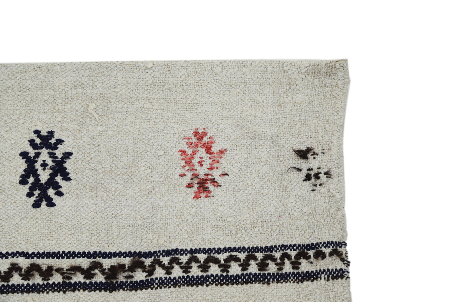 Area Kilim Rug, Turkish Vintage Hemp Kilim Rug, White İvory Kilim Rug 6x8 ,Bedroom Rug, Minimalist Decor, 8094