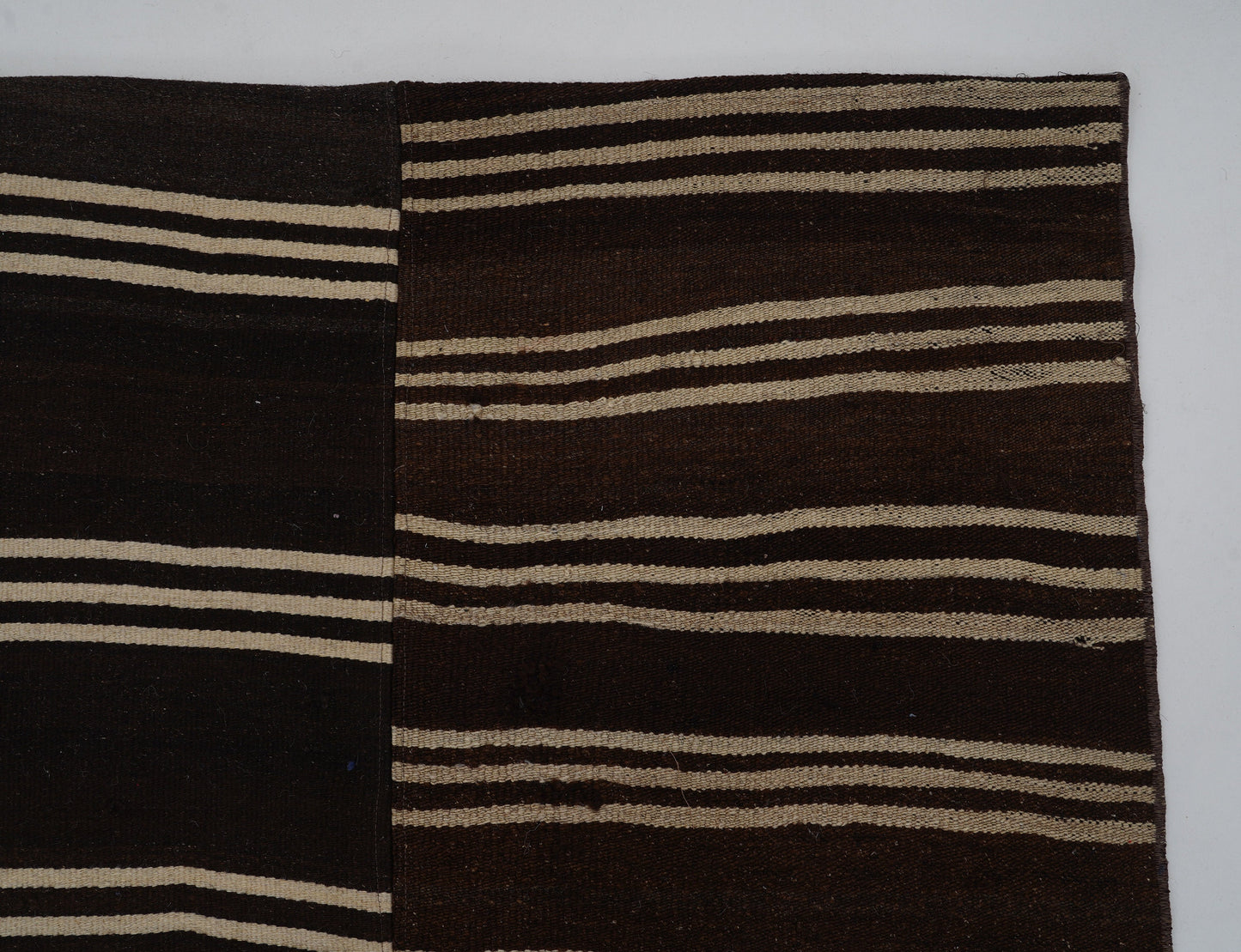 Vintage Area Kilim Rug, Turkish Striped Kilim Rug, Handmade Antique Kilim Rug, Goat Hair Rug, Oversize Rug, Kilim Rug 8x12, Large Rug, 12931