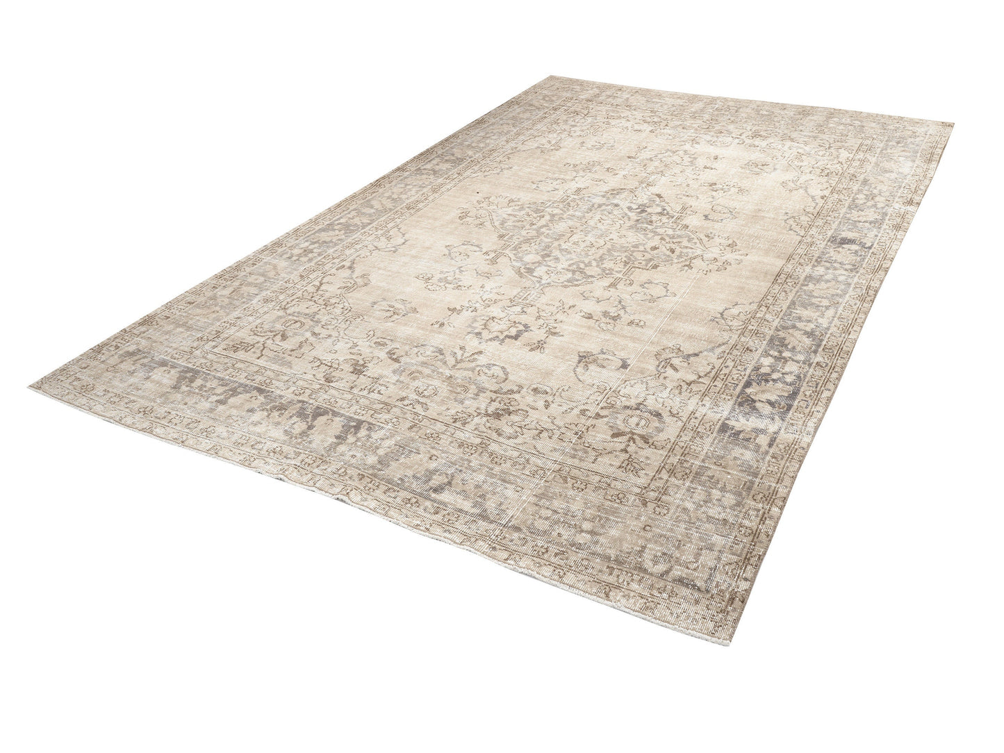 Handmade Area Rug, Turkish Oushak Unique Rug, Vintage Muted Rug,Neutral Floor Rug, Rug 6x10, Coastal Decor, Turkey Rug, Oushak Carpet, 11492