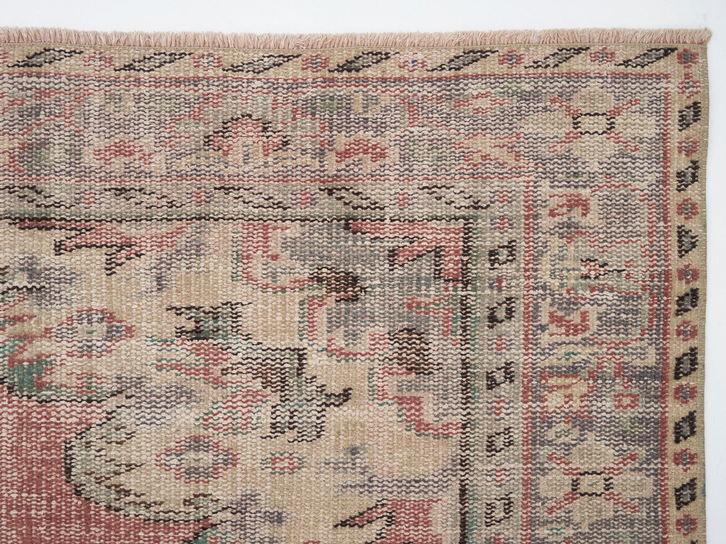Turkish Vintage Oushak Rug, Handmade Area Eclectic Rug, Neutral Faded Rug, Kid Room Rug, Anatolia Rug, Bohemian Rug, Rug 5x9, 12149