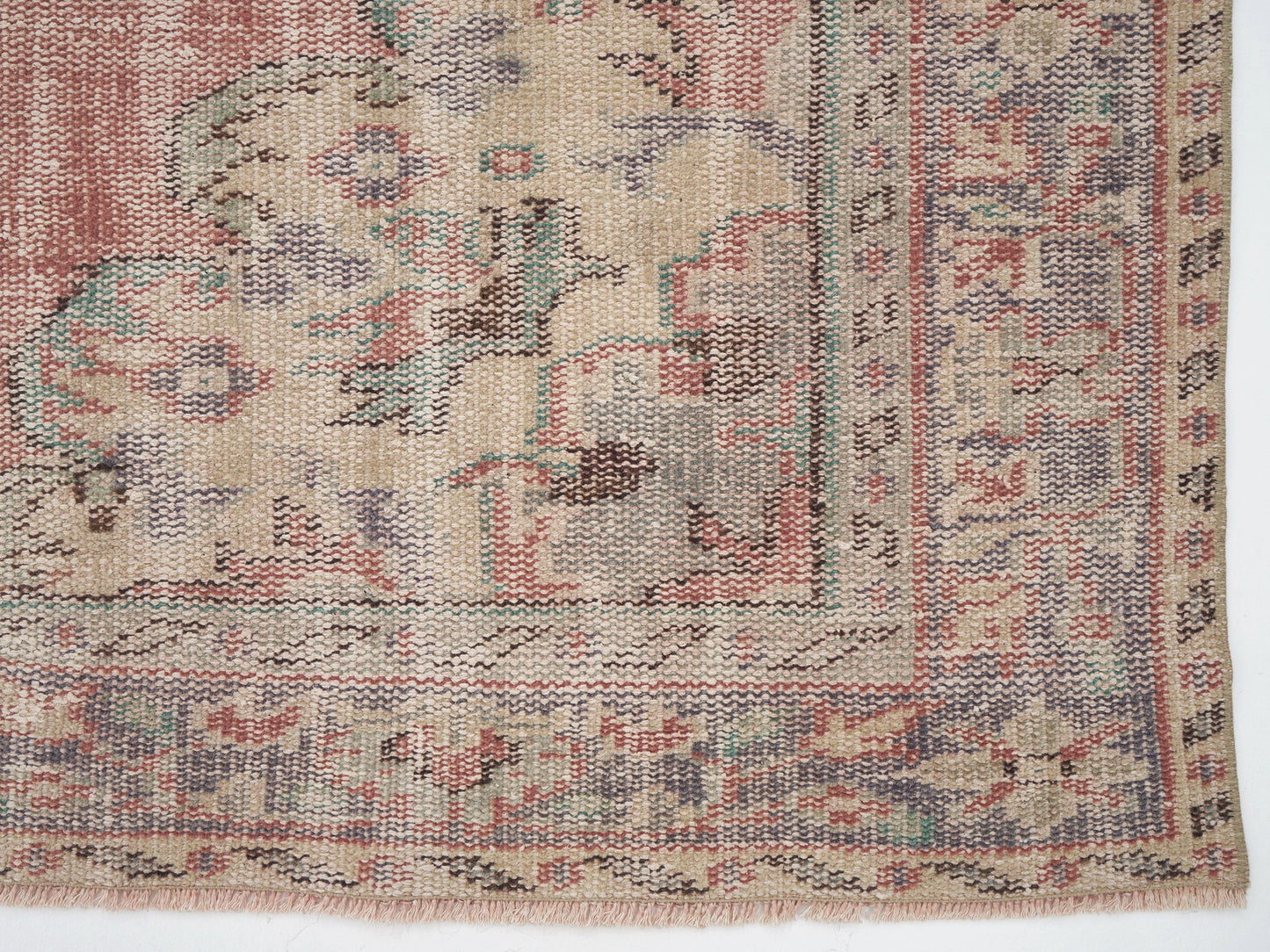 Turkish Vintage Oushak Rug, Handmade Area Eclectic Rug, Neutral Faded Rug, Kid Room Rug, Anatolia Rug, Bohemian Rug, Rug 5x9, 12149