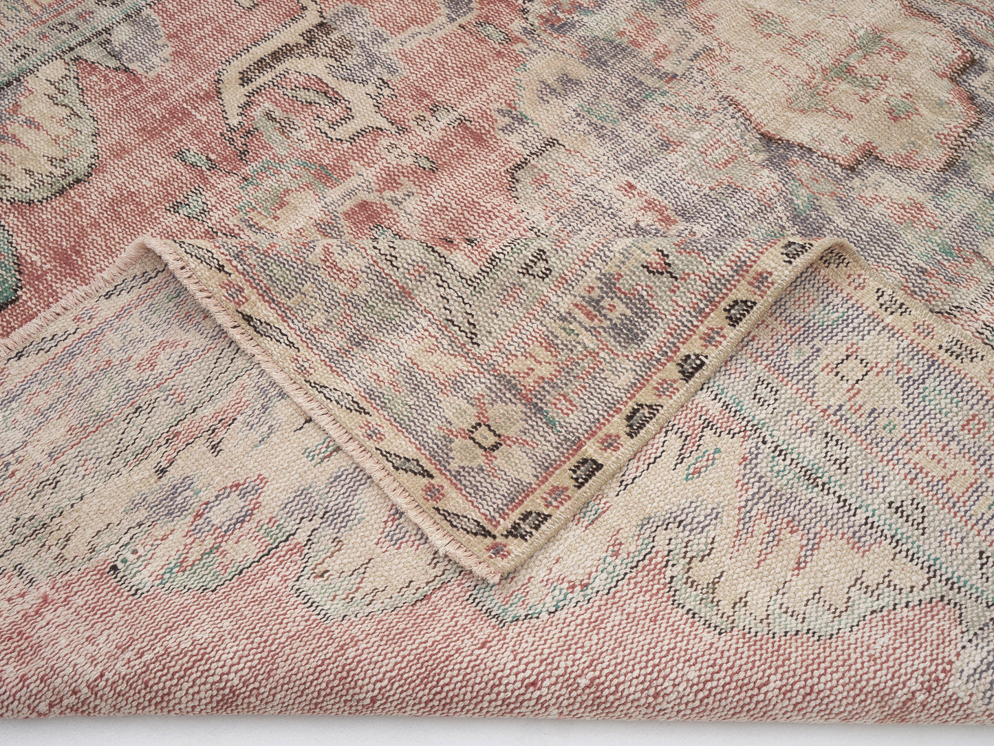 Turkish Vintage Oushak Rug, Handmade Area Eclectic Rug, Neutral Faded Rug, Kid Room Rug, Anatolia Rug, Bohemian Rug, Rug 5x9, 12149