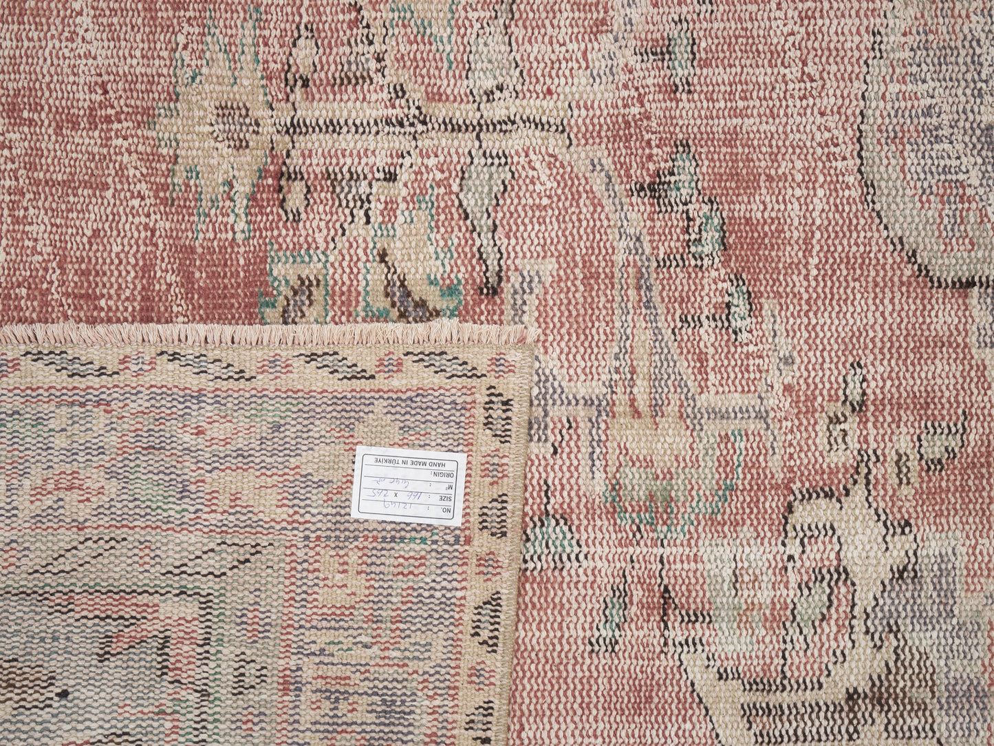 Turkish Vintage Oushak Rug, Handmade Area Eclectic Rug, Neutral Faded Rug, Kid Room Rug, Anatolia Rug, Bohemian Rug, Rug 5x9, 12149