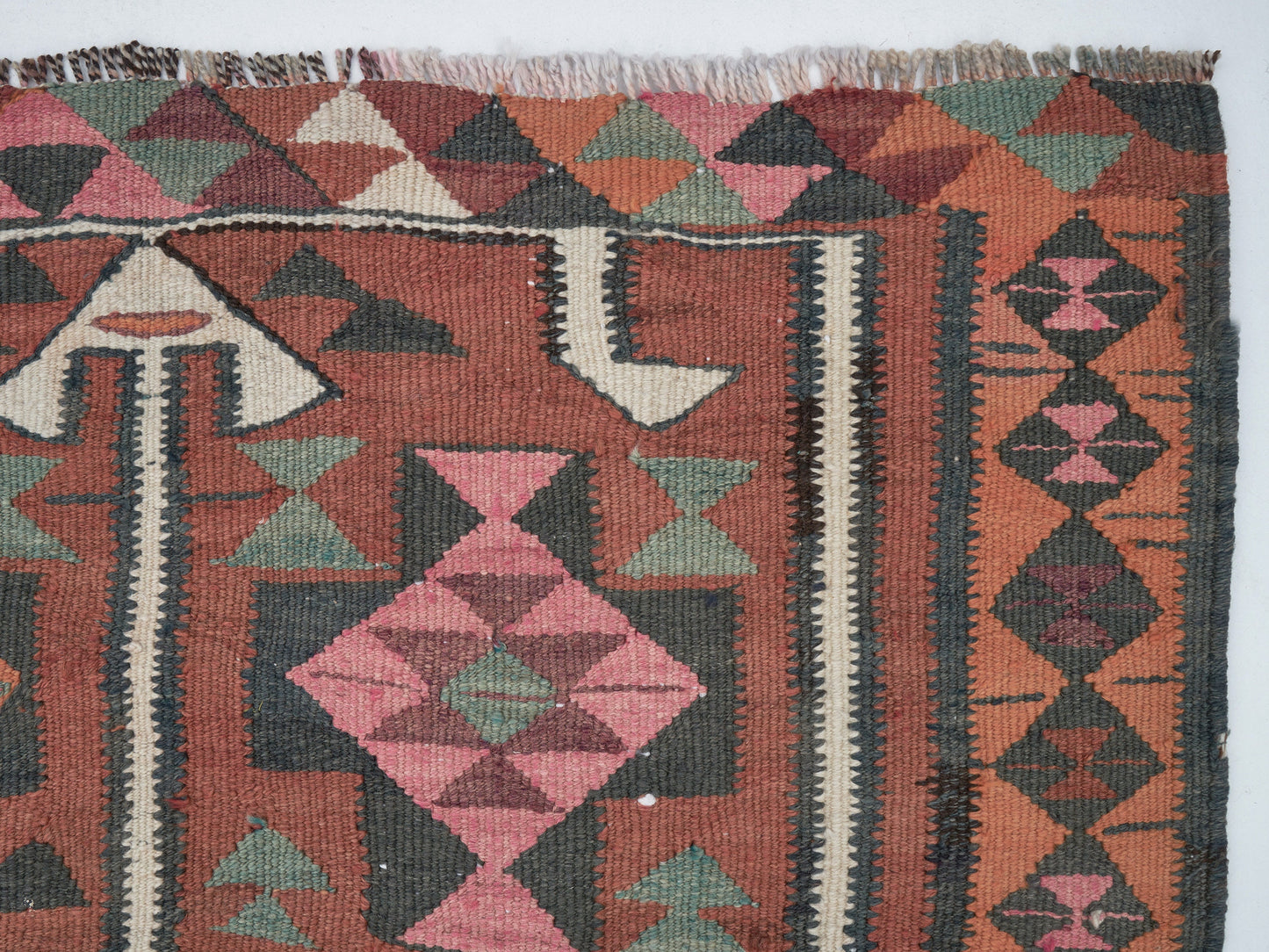 Turkish Oushak Runner Rug, Vintage Runner, Handmade Antique Runner Rug, Anatolia Rug, Kilim Runner, Hallway Runner, Runner Rug 4x11, 11267