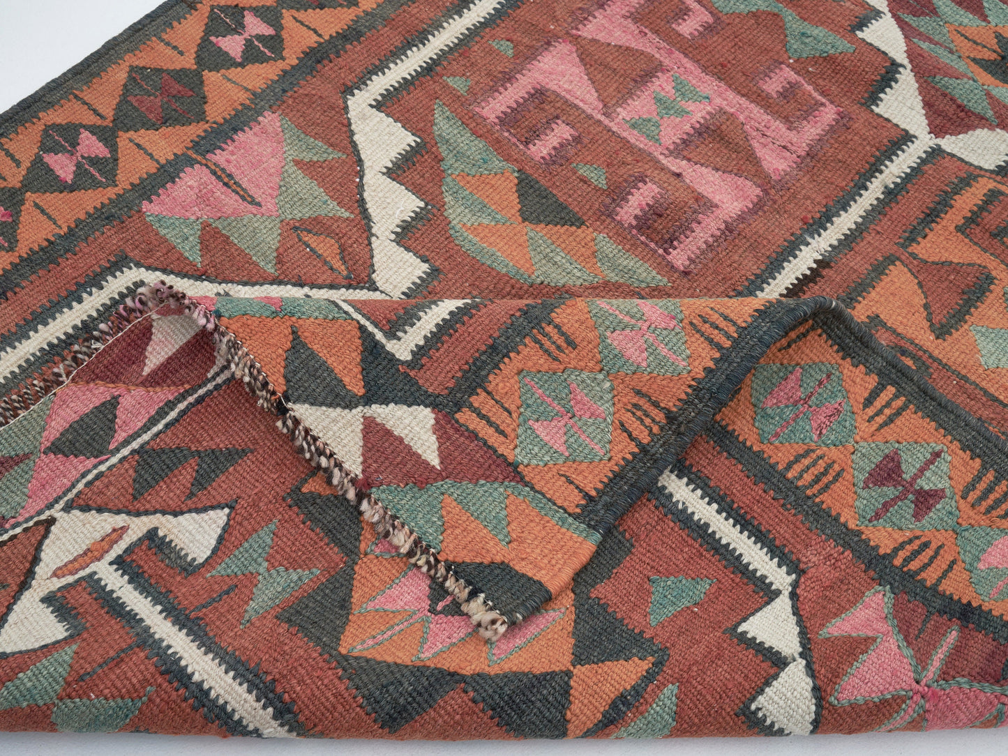 Turkish Oushak Runner Rug, Vintage Runner, Handmade Antique Runner Rug, Anatolia Rug, Kilim Runner, Hallway Runner, Runner Rug 4x11, 11267