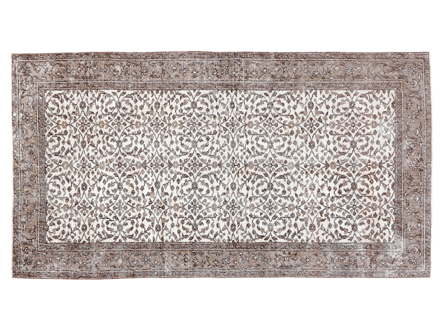 Oushak Rug, Vintage Handmade Rug, Area Muted Rug, Turkish Faded Unique Rug, Bohemian Eclectic Rug, Carpet Rug, Entryway Rug, Rug 4x7, 10344
