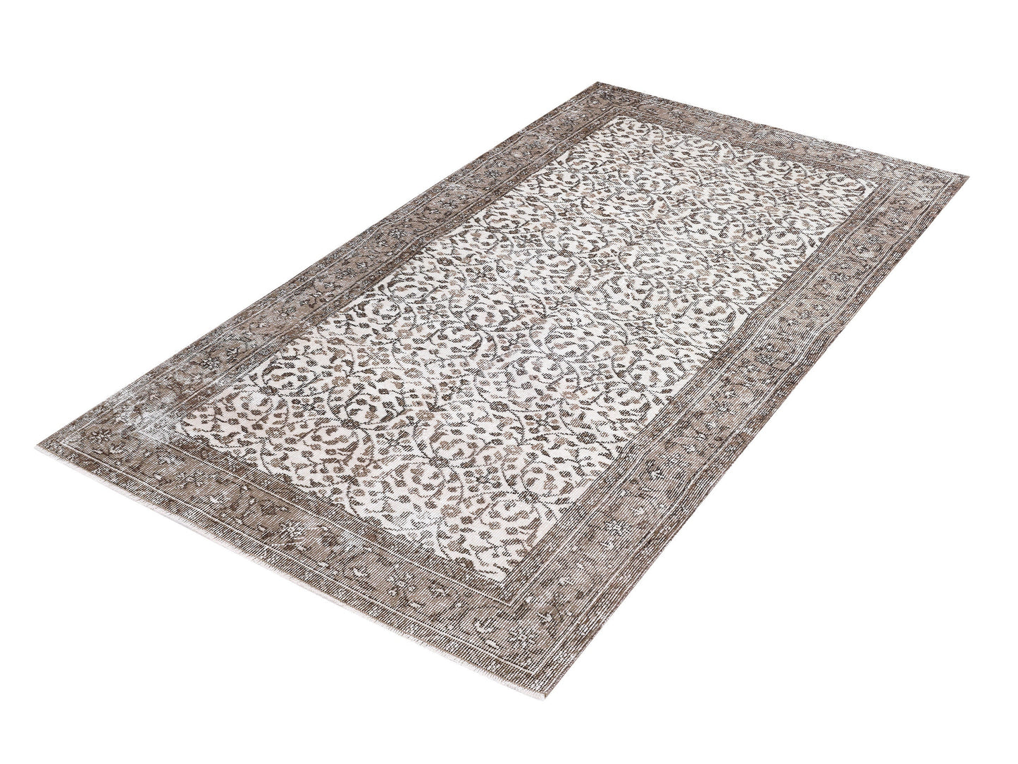 Oushak Rug, Vintage Handmade Rug, Area Muted Rug, Turkish Faded Unique Rug, Bohemian Eclectic Rug, Carpet Rug, Entryway Rug, Rug 4x7, 10344