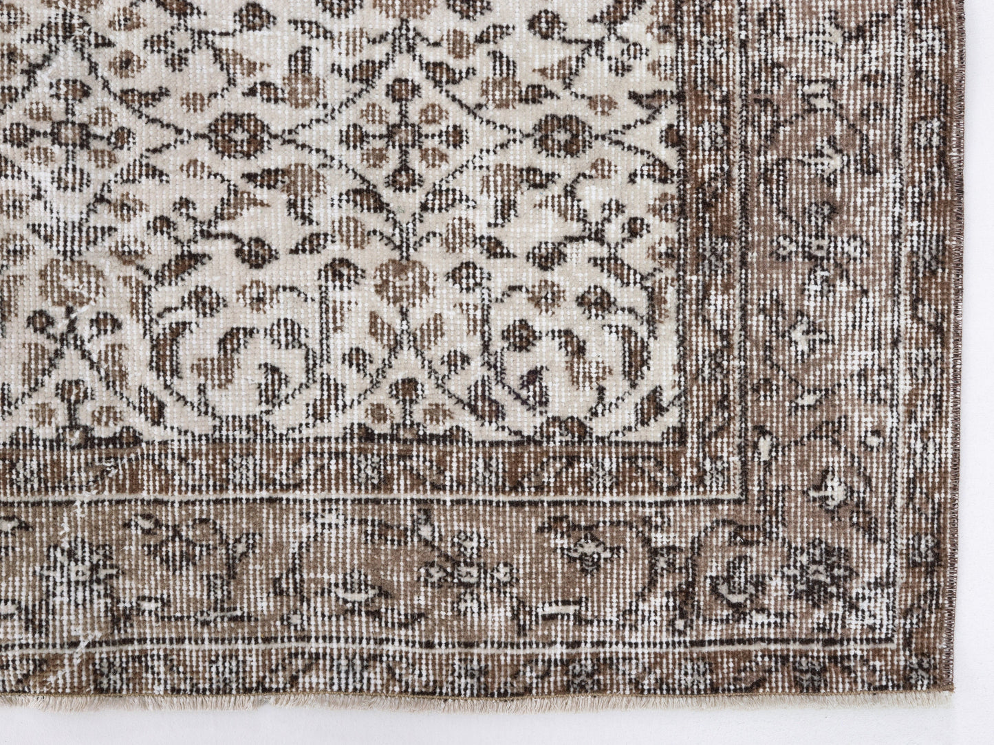 Oushak Rug, Vintage Handmade Rug, Area Muted Rug, Turkish Faded Unique Rug, Bohemian Eclectic Rug, Carpet Rug, Entryway Rug, Rug 4x7, 10344