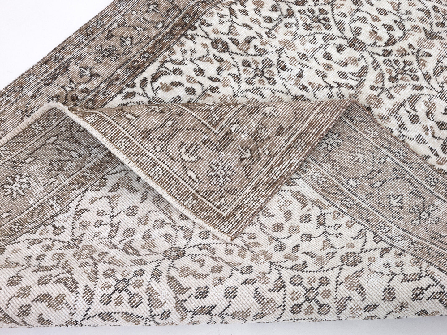 Oushak Rug, Vintage Handmade Rug, Area Muted Rug, Turkish Faded Unique Rug, Bohemian Eclectic Rug, Carpet Rug, Entryway Rug, Rug 4x7, 10344