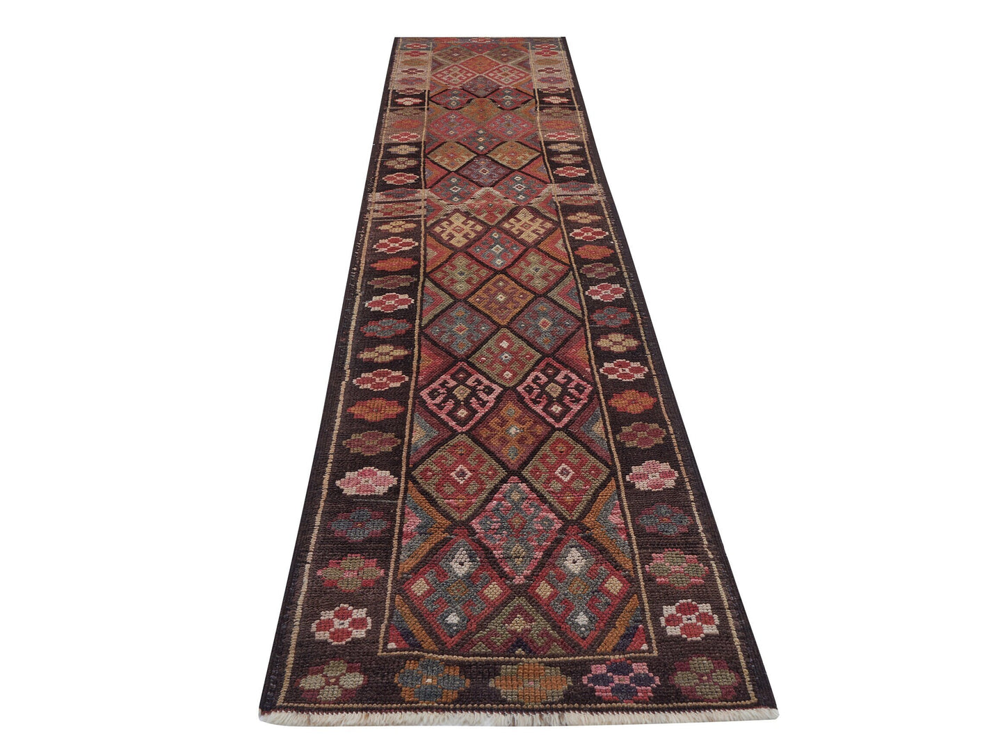 Turkish Runner, Bohemian Rug, Oushak Runner, Runner Rug 3x13, Vintage Runner, Long Runner, Rug Runner, Kilim Runner Rug, Narrow Rug, 12237