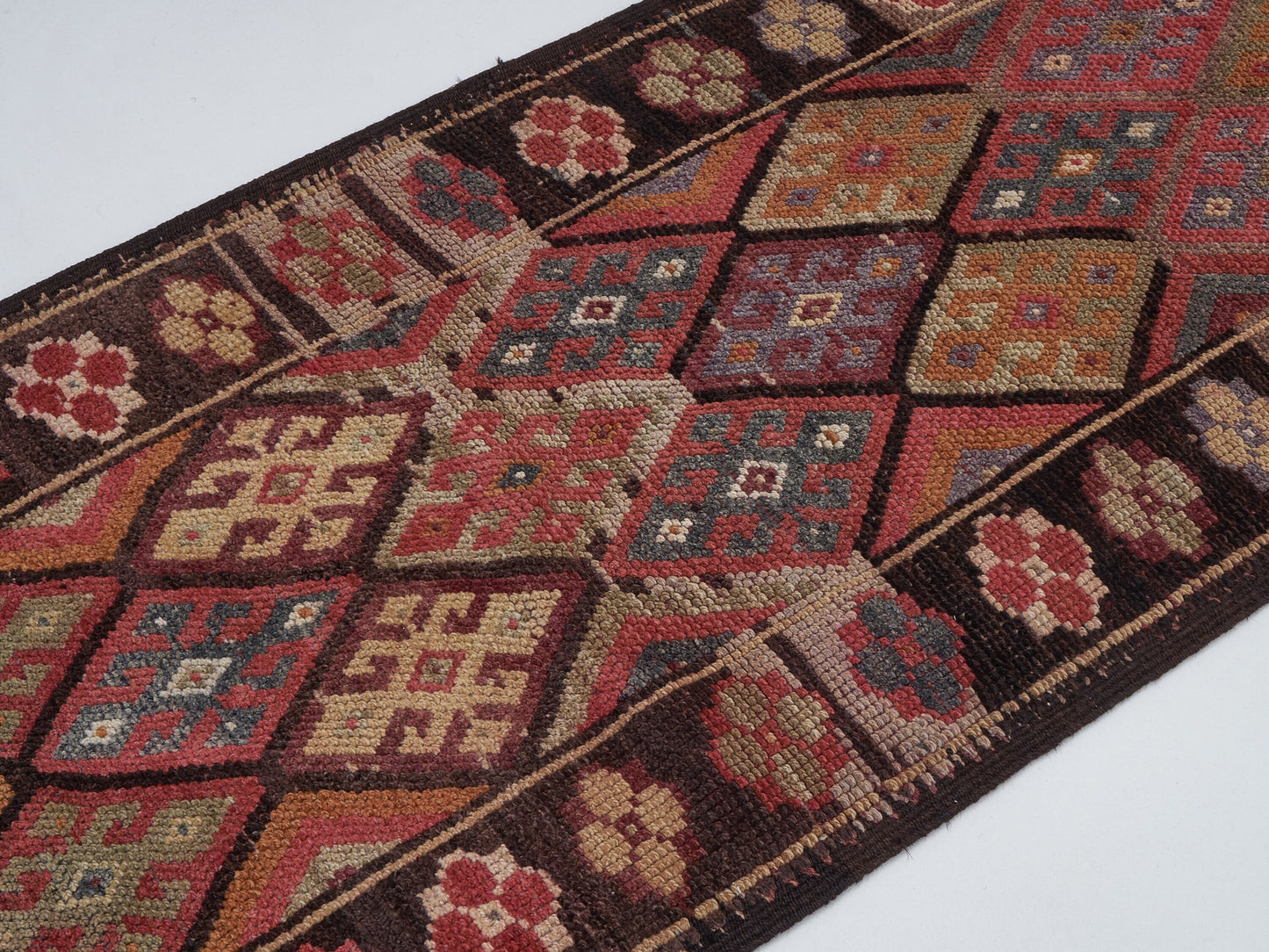 Turkish Runner, Bohemian Rug, Oushak Runner, Runner Rug 3x13, Vintage Runner, Long Runner, Rug Runner, Kilim Runner Rug, Narrow Rug, 12237