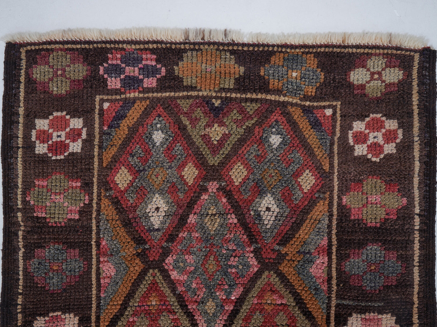 Turkish Runner, Bohemian Rug, Oushak Runner, Runner Rug 3x13, Vintage Runner, Long Runner, Rug Runner, Kilim Runner Rug, Narrow Rug, 12237