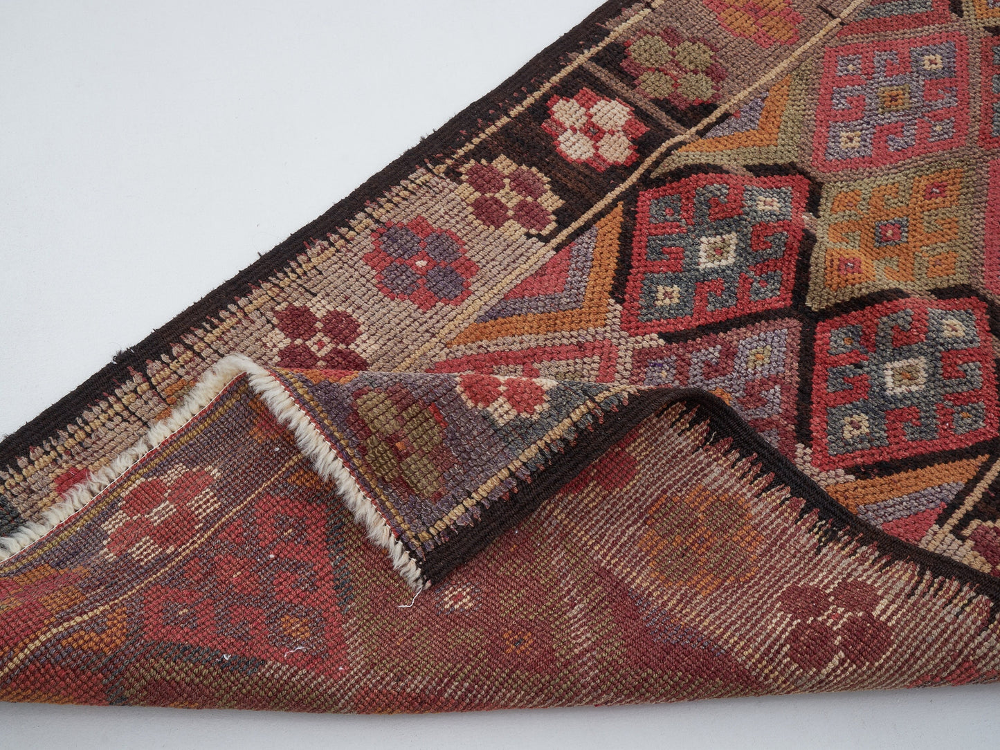 Turkish Runner, Bohemian Rug, Oushak Runner, Runner Rug 3x13, Vintage Runner, Long Runner, Rug Runner, Kilim Runner Rug, Narrow Rug, 12237