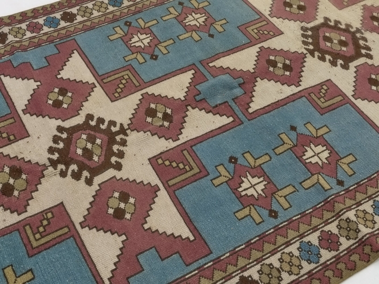 Blue Rug 5x8, Anatolia Vintage Rug, 5x8 Rug, Turkish Rug, Oushak Carpet Rug, Coastal Decor, Hand knotted rug, Wool rug, Area rug 5x8, 8901