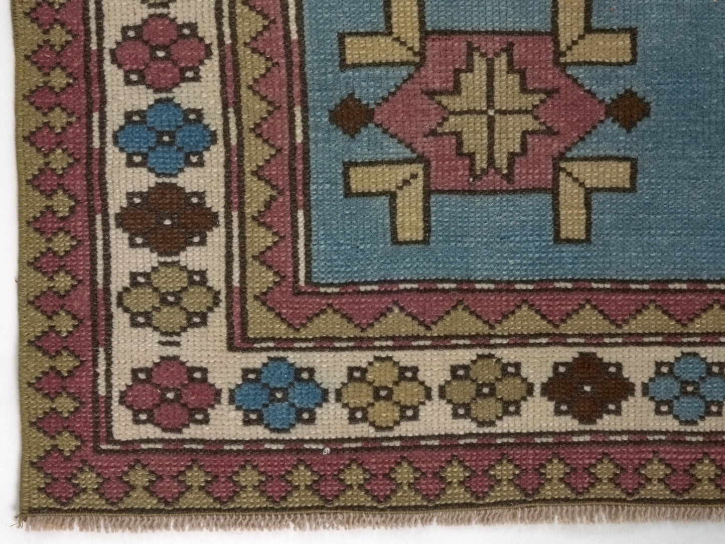 Blue Rug 5x8, Anatolia Vintage Rug, 5x8 Rug, Turkish Rug, Oushak Carpet Rug, Coastal Decor, Hand knotted rug, Wool rug, Area rug 5x8, 8901