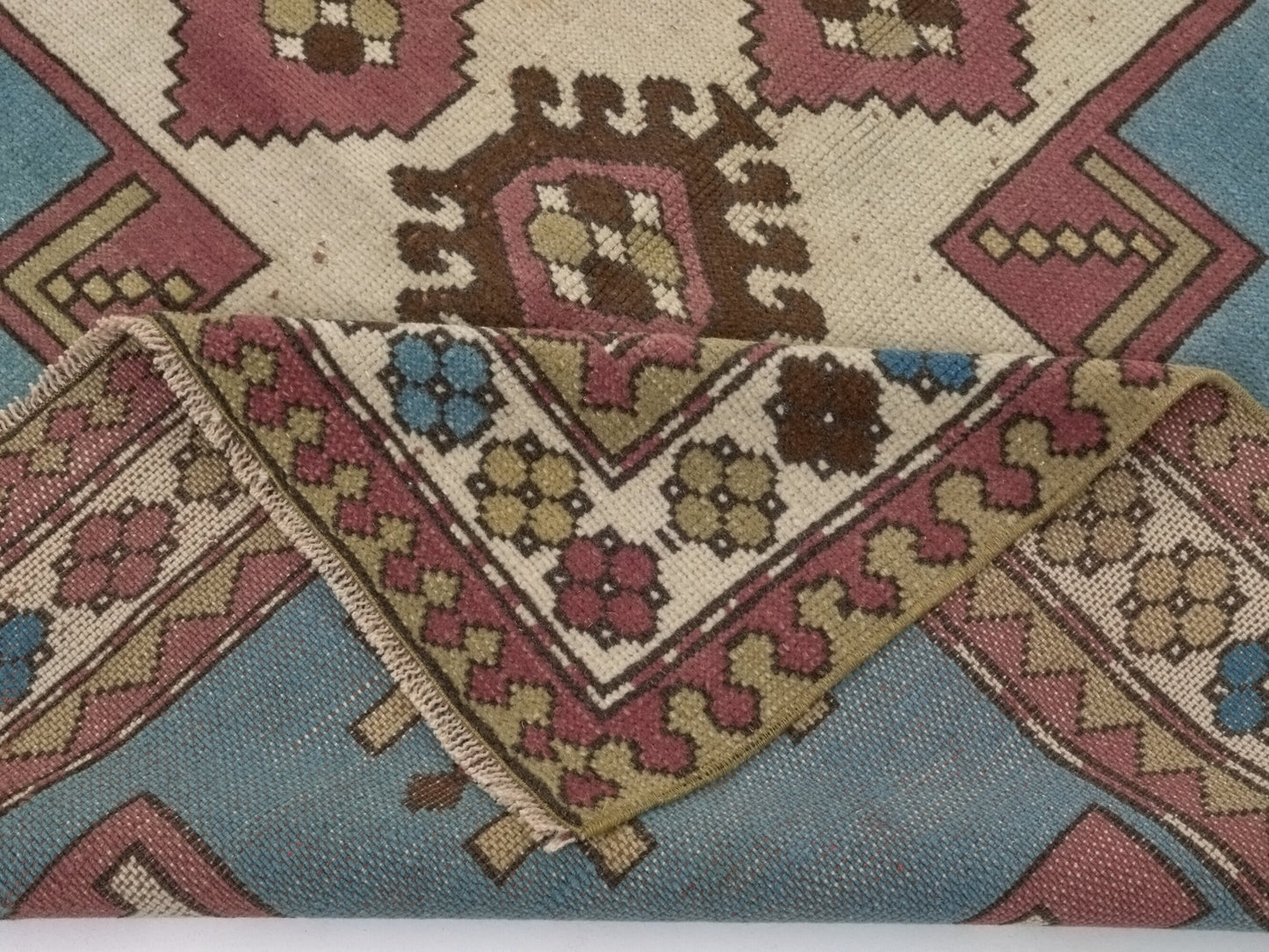 Blue Rug 5x8, Anatolia Vintage Rug, 5x8 Rug, Turkish Rug, Oushak Carpet Rug, Coastal Decor, Hand knotted rug, Wool rug, Area rug 5x8, 8901