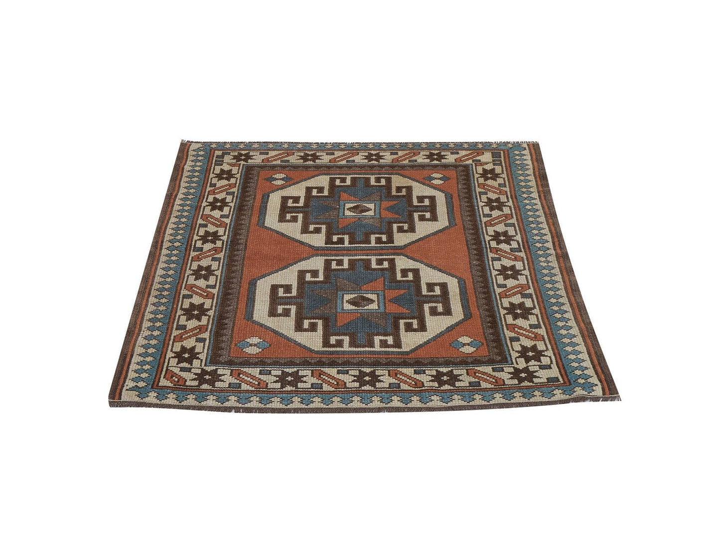 Turkish Rug, Vintage Handmade Rug, Bohemian Rug, Area Antique Rug, Eclectic Rug, Oushak Faded Rug, Kid Room Rug, Square Rug, Rug 3x4, 12250