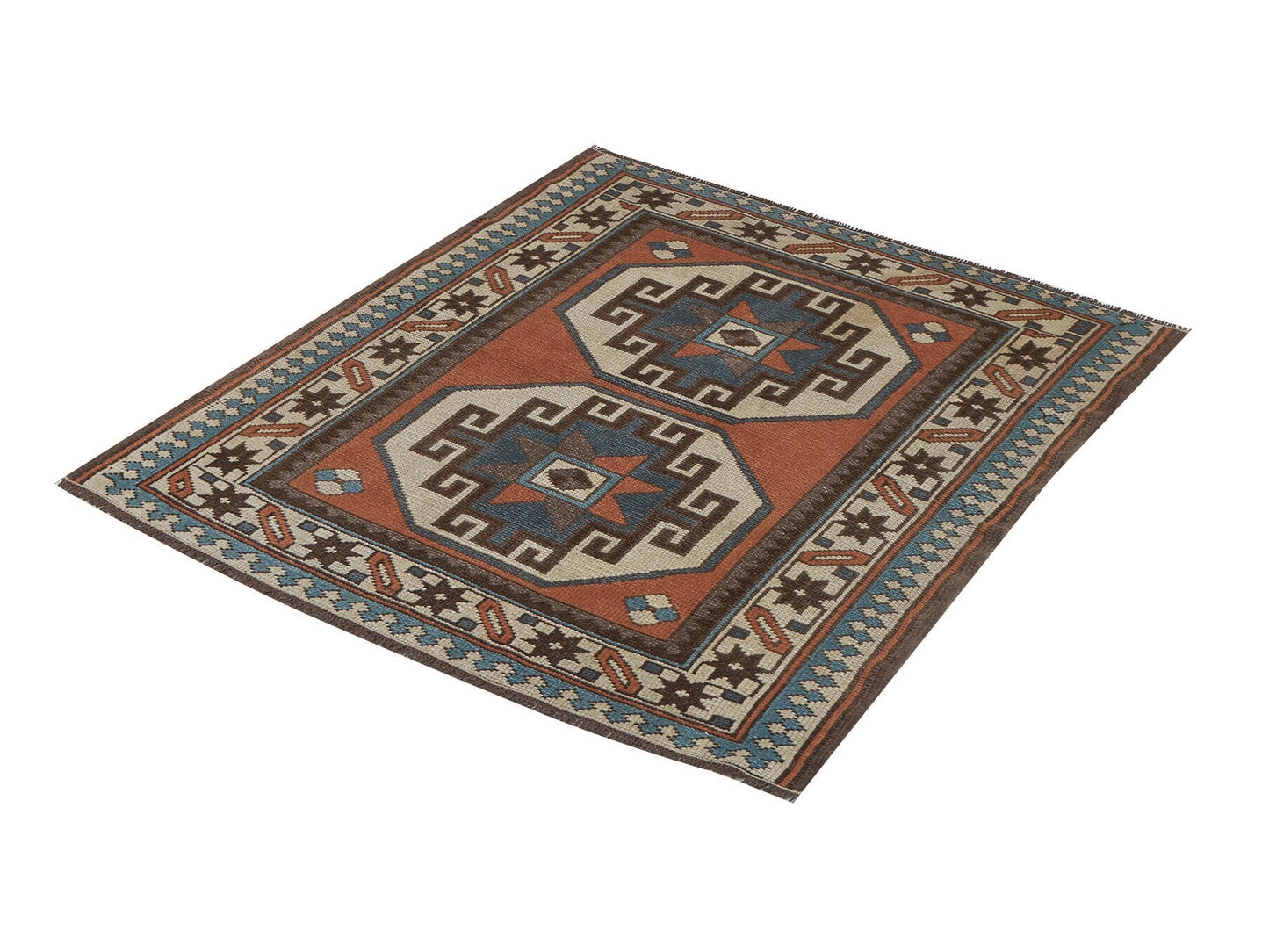 Turkish Rug, Vintage Handmade Rug, Bohemian Rug, Area Antique Rug, Eclectic Rug, Oushak Faded Rug, Kid Room Rug, Square Rug, Rug 3x4, 12250