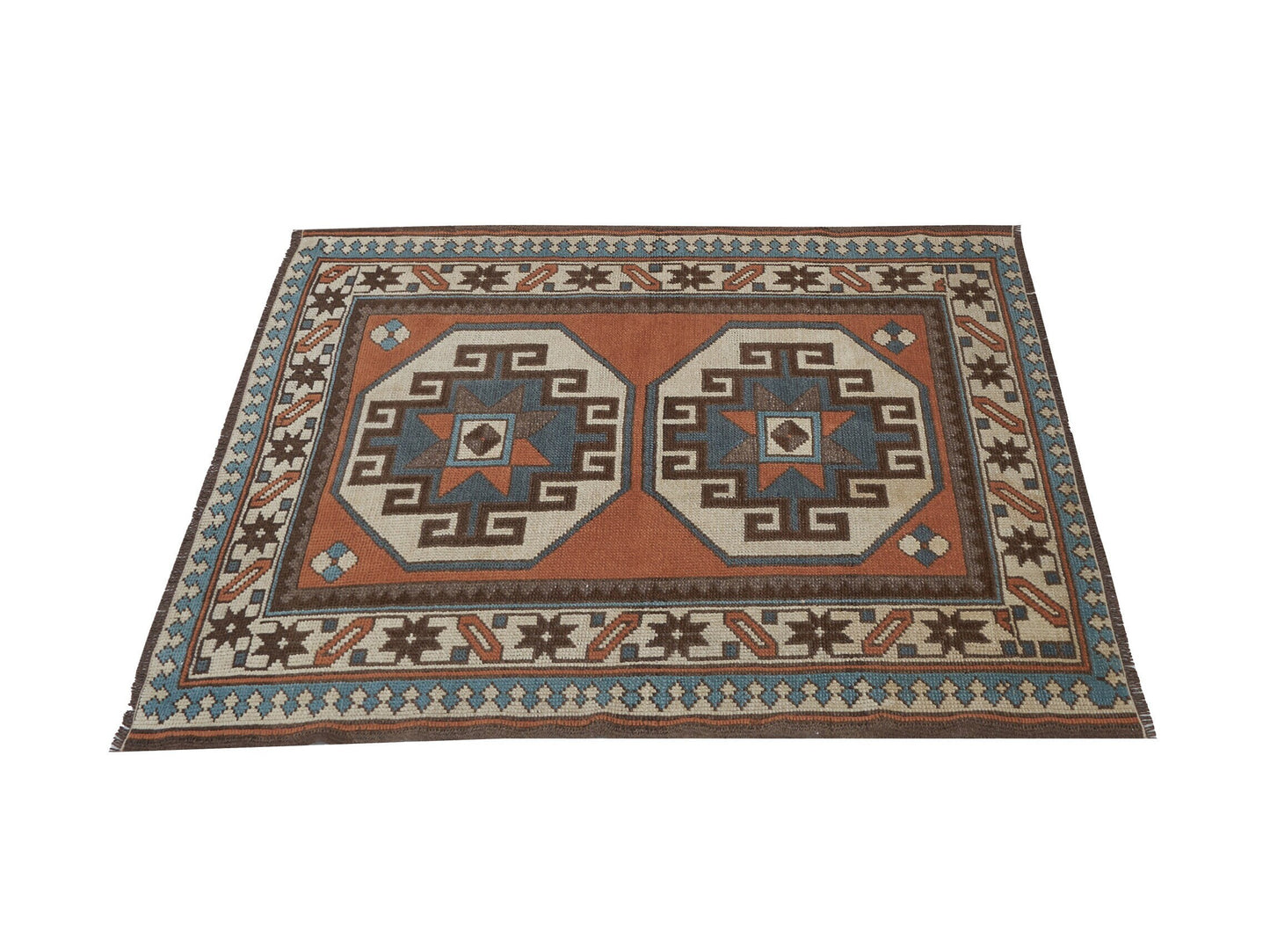 Turkish Rug, Vintage Handmade Rug, Bohemian Rug, Area Antique Rug, Eclectic Rug, Oushak Faded Rug, Kid Room Rug, Square Rug, Rug 3x4, 12250