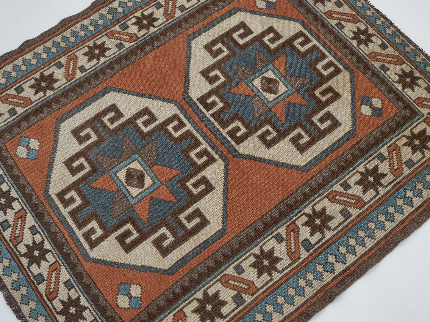 Turkish Rug, Vintage Handmade Rug, Bohemian Rug, Area Antique Rug, Eclectic Rug, Oushak Faded Rug, Kid Room Rug, Square Rug, Rug 3x4, 12250