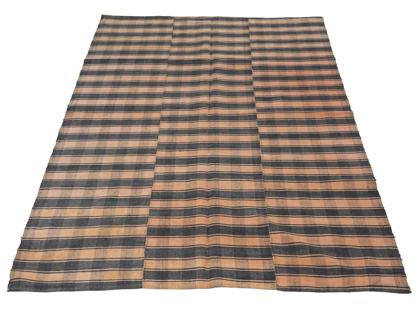 Handmade Vintage Kilim Rug, Turkish Plaid Kilim Rug, Area Striped Kilim Rug, Living Room Rug, Farmhouse Decor, Kilim Rug 5x8, 12925