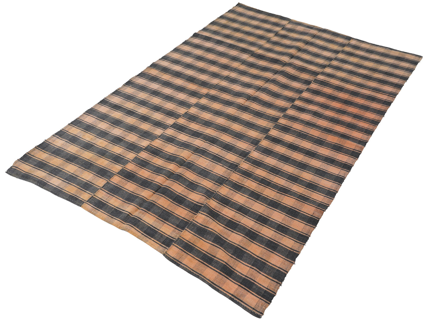 Handmade Vintage Kilim Rug, Turkish Plaid Kilim Rug, Area Striped Kilim Rug, Living Room Rug, Farmhouse Decor, Kilim Rug 5x8, 12925