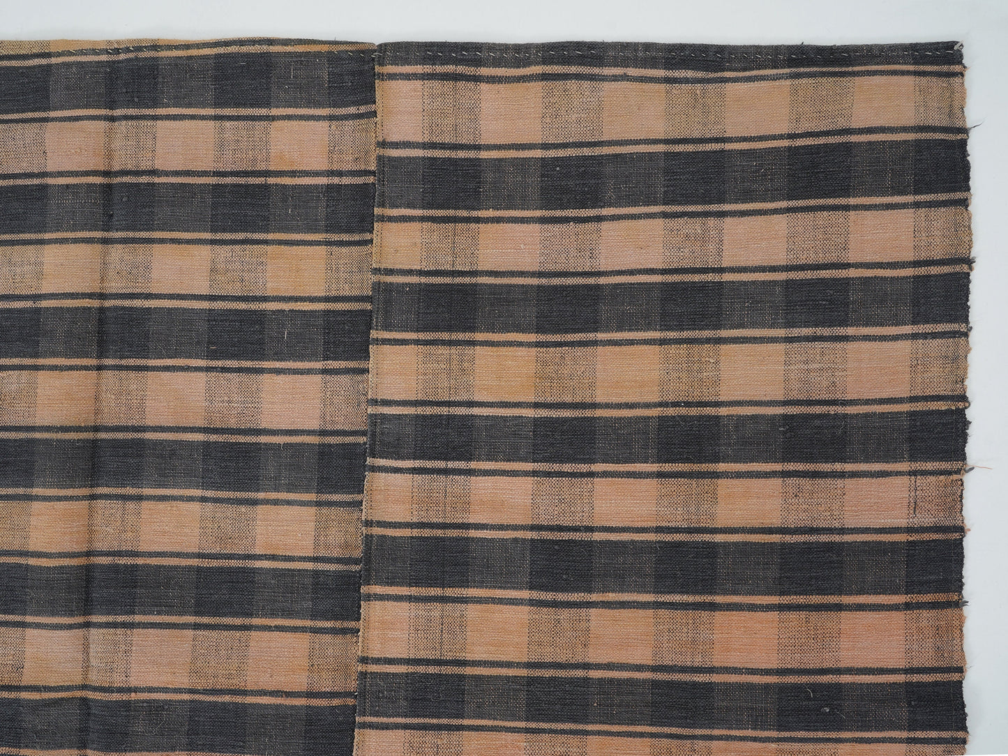Handmade Vintage Kilim Rug, Turkish Plaid Kilim Rug, Area Striped Kilim Rug, Living Room Rug, Farmhouse Decor, Kilim Rug 5x8, 12925