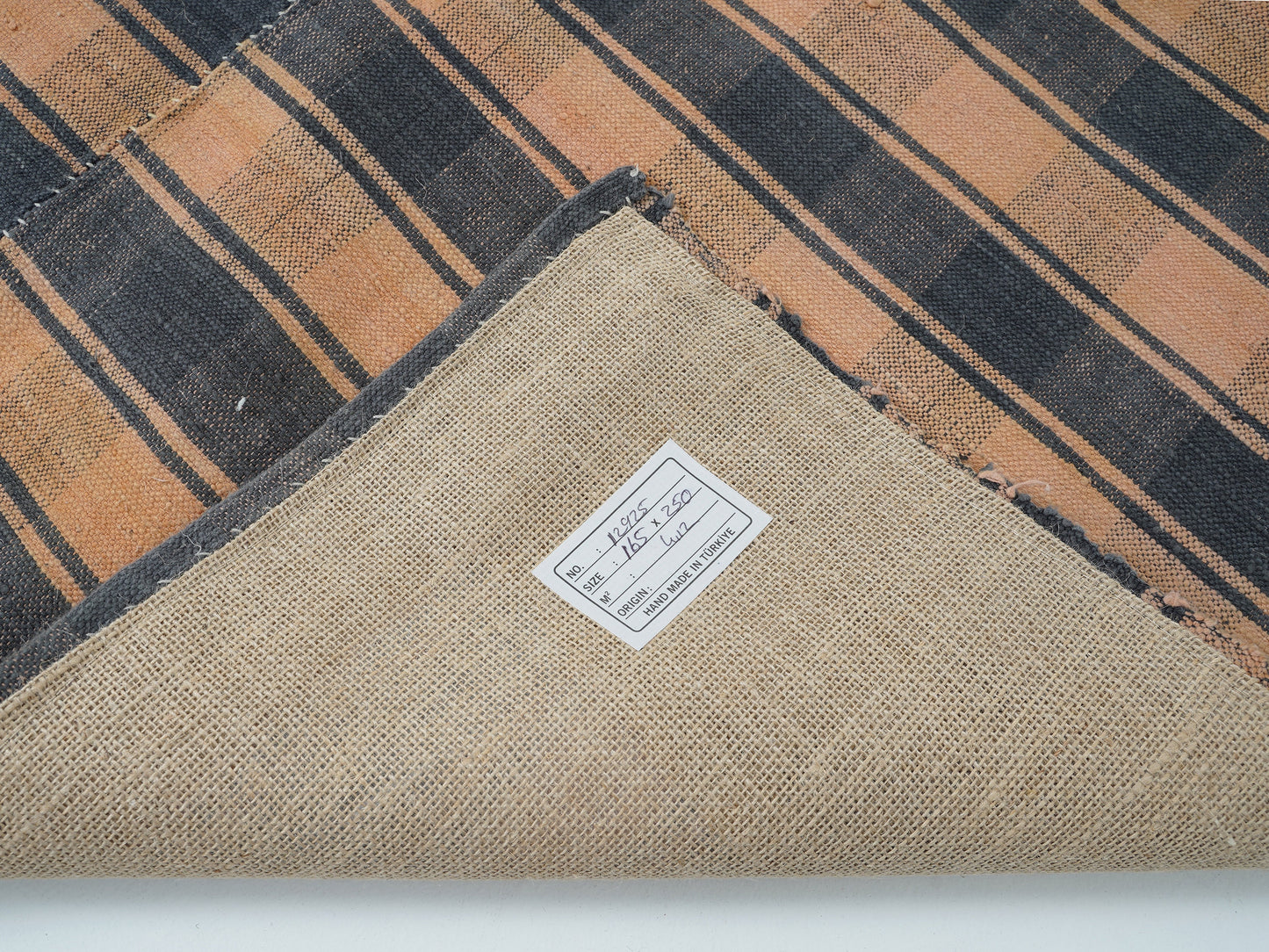 Handmade Vintage Kilim Rug, Turkish Plaid Kilim Rug, Area Striped Kilim Rug, Living Room Rug, Farmhouse Decor, Kilim Rug 5x8, 12925