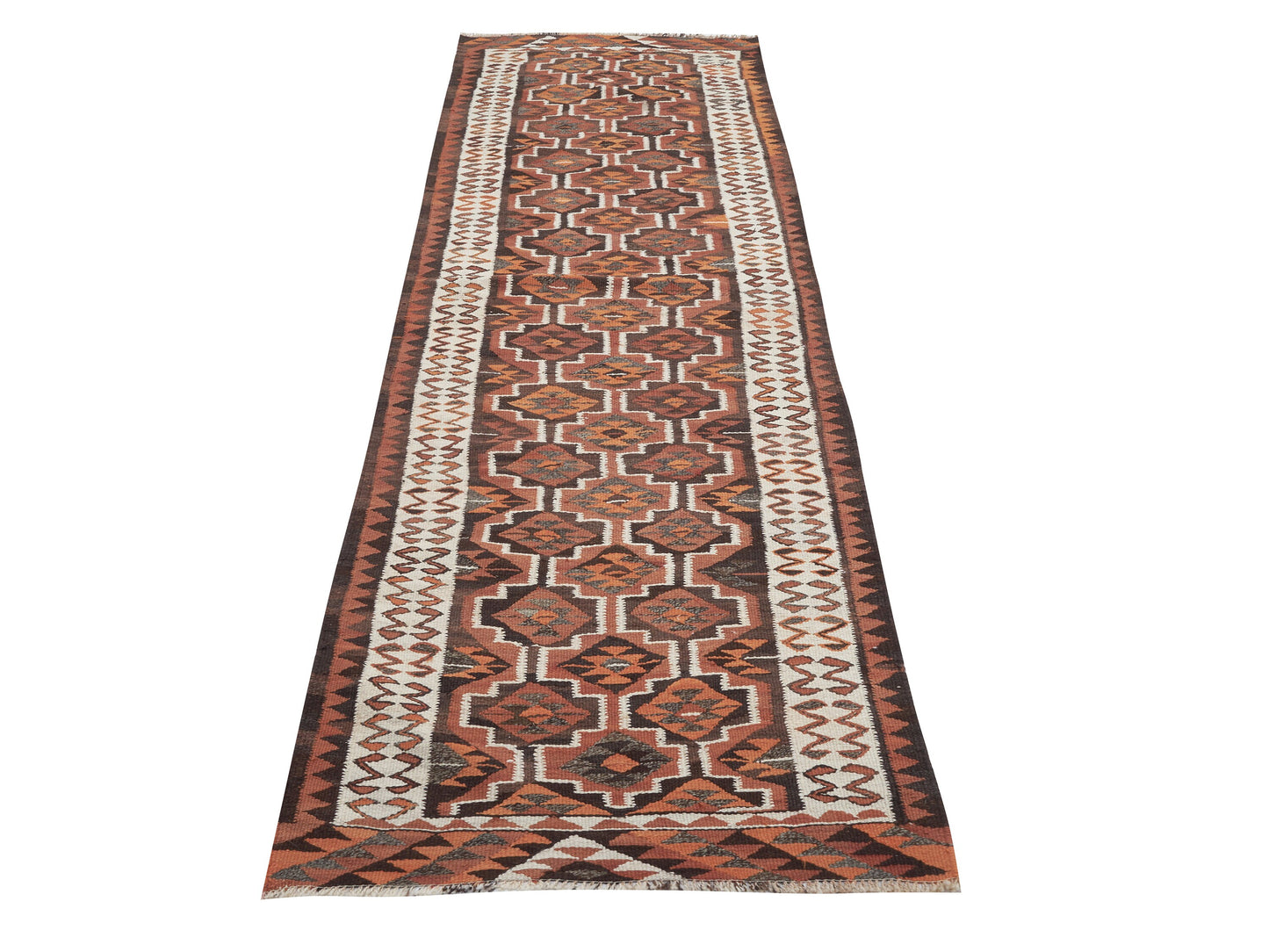 Handmade Antique Runner Rug, Turkish Vintage Runner Rug, Anatolia Rug, Herki Runner, Bohemian Rug, Hallway Runner, Rug Runner 3x11, 11310