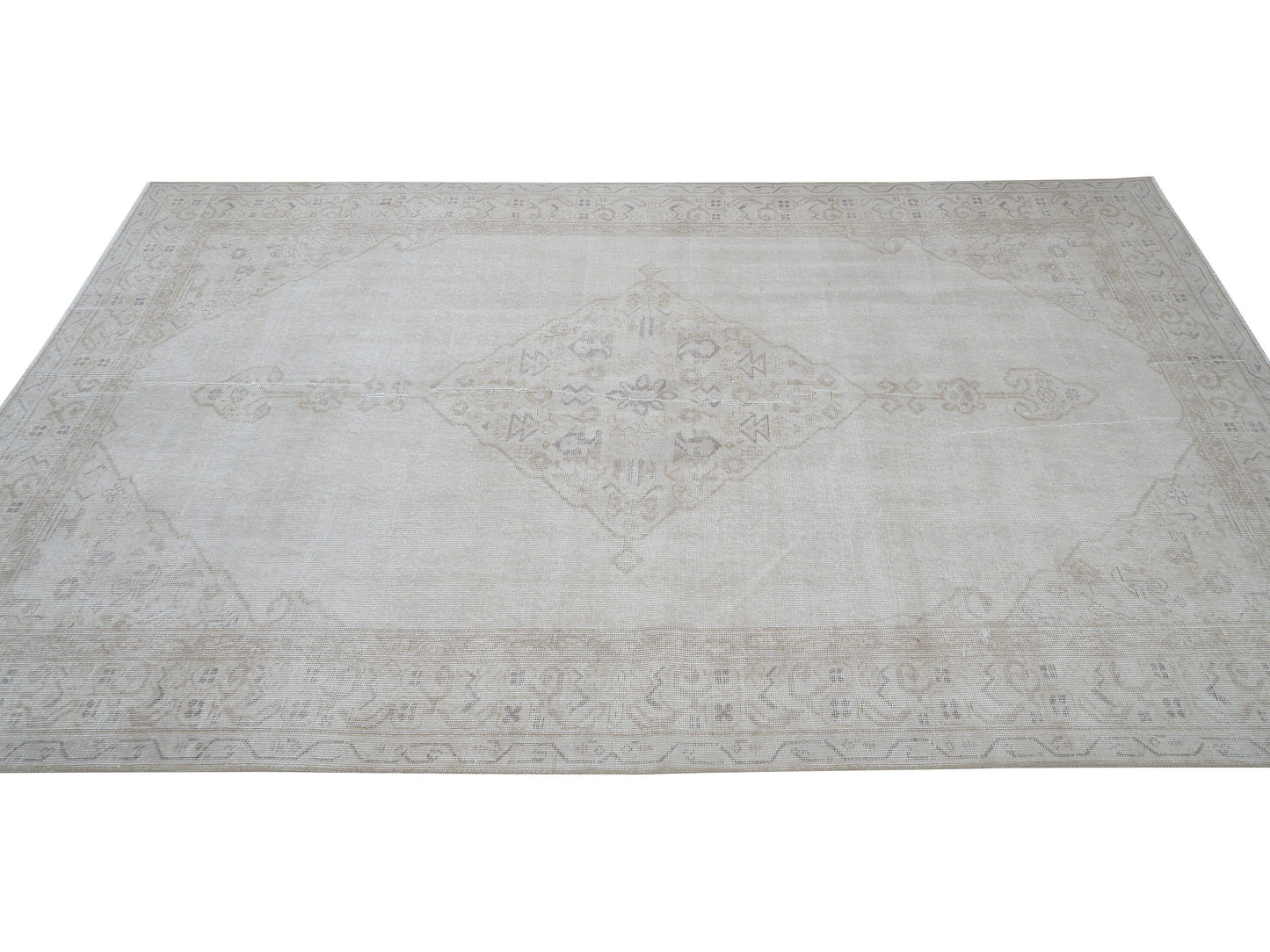 Carpet Rug, Turkish Rug, Vintage Rug, Handmade Rug, Oushak Rug, Area Rug, Neutral Rug, Living Room Rug, Vintage Carpet, Rug 6x9, 12434