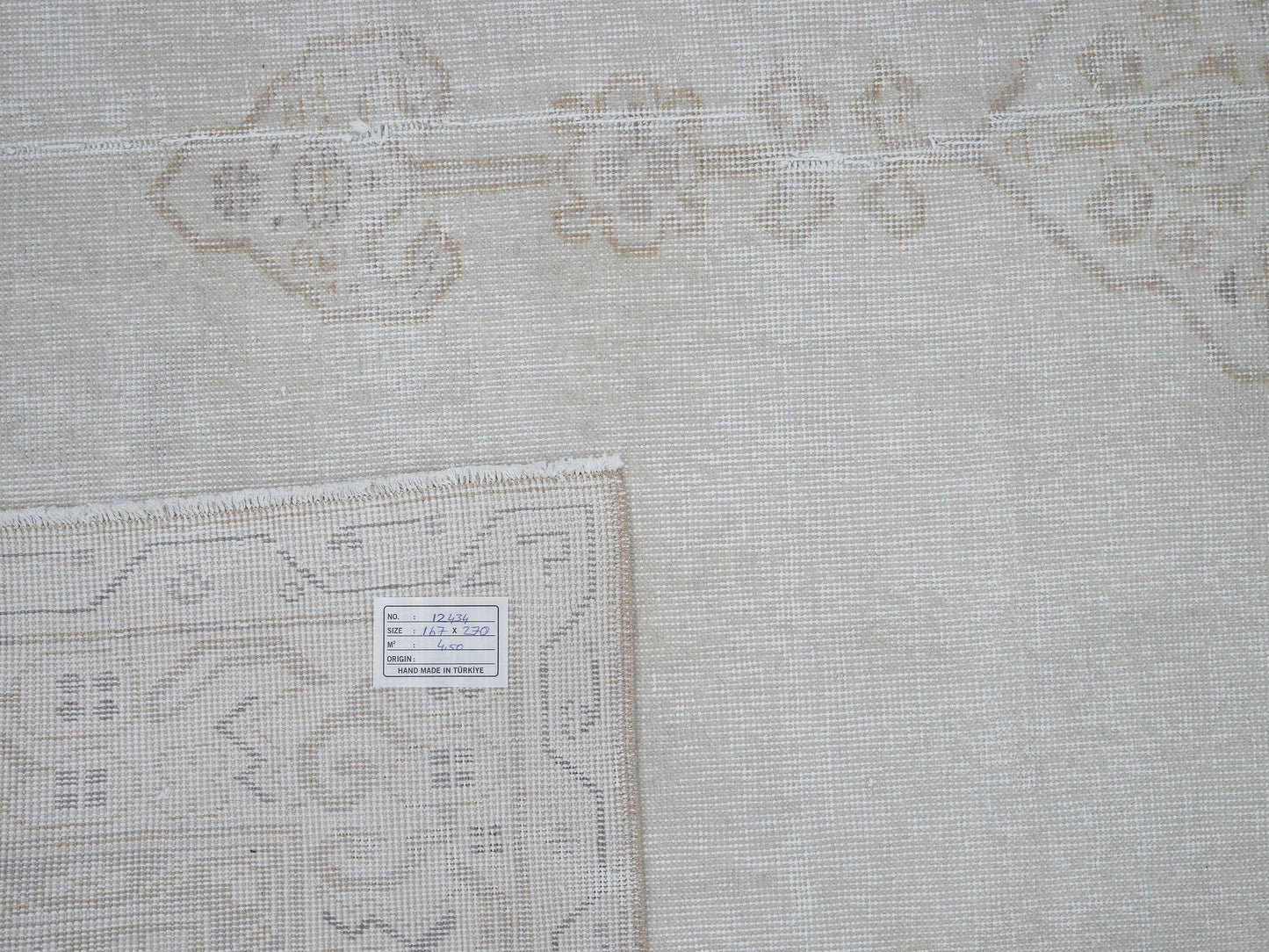 Carpet Rug, Turkish Rug, Vintage Rug, Handmade Rug, Oushak Rug, Area Rug, Neutral Rug, Living Room Rug, Vintage Carpet, Rug 6x9, 12434