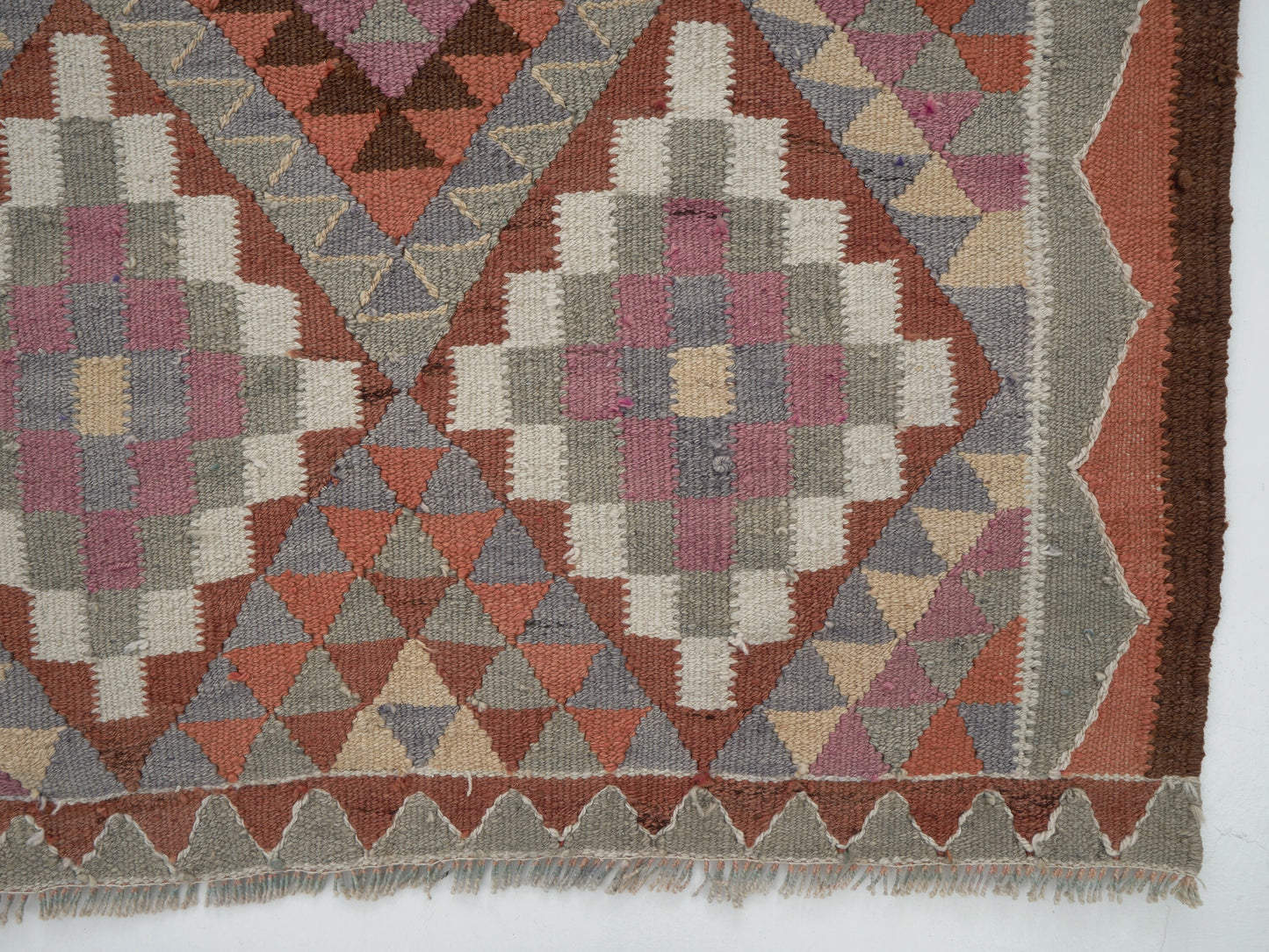 Runner Rug 3x11, Turkish Handmade Runner Rug, Vintage Oushak Runner Rug, Long Narrow Runner Rug, Kilim Runner Rug, Kitchen Runner, 11424