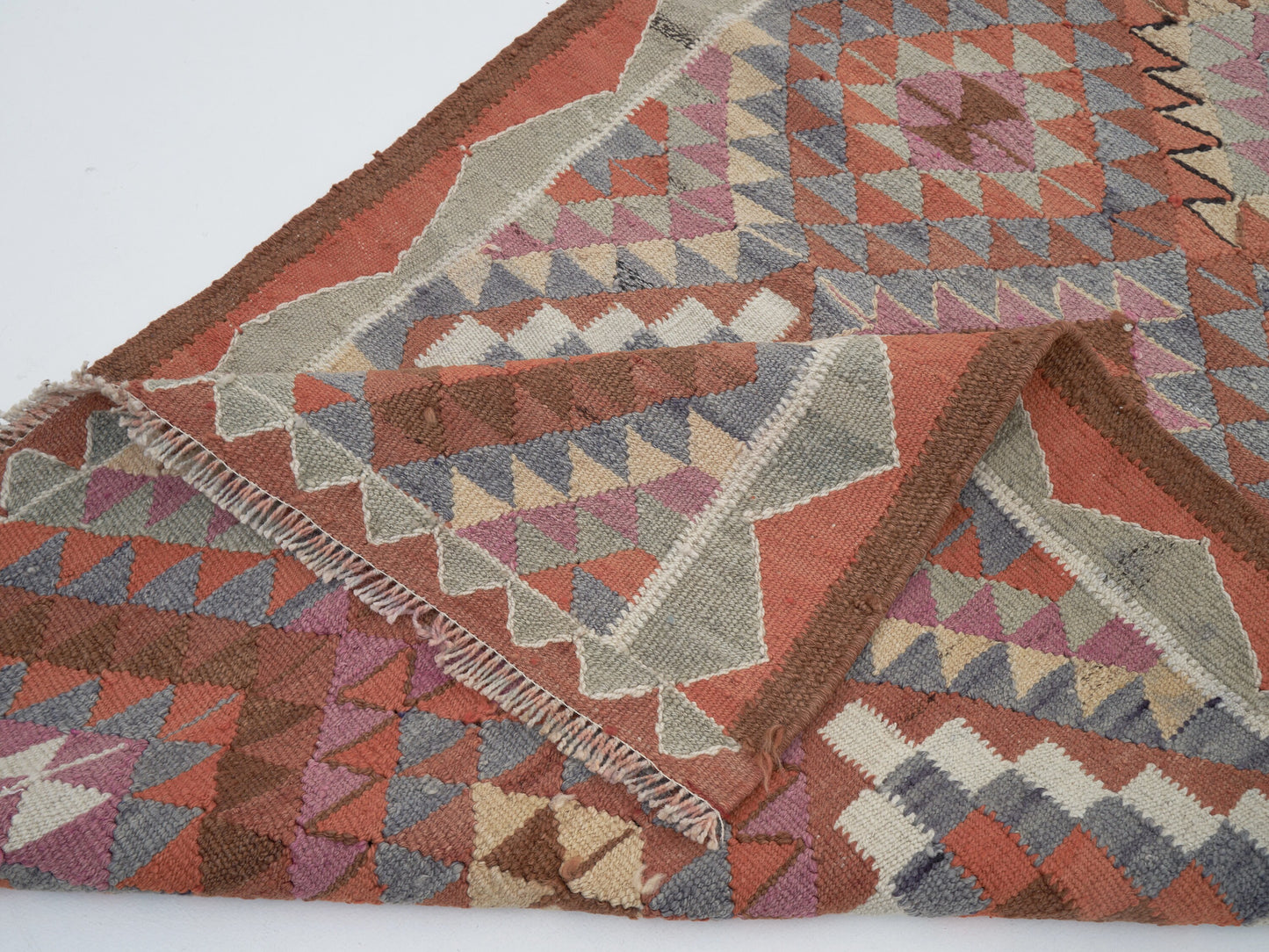 Runner Rug 3x11, Turkish Handmade Runner Rug, Vintage Oushak Runner Rug, Long Narrow Runner Rug, Kilim Runner Rug, Kitchen Runner, 11424