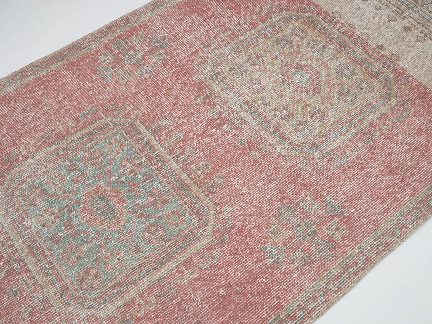 Rug Runner 3x12, Turkish Handmade Runner Rug, Vintage Eclectic Runner Rug, Oushak Runner, Anatolia Rug, Bohemian Rug, Carpet Runner, 12484